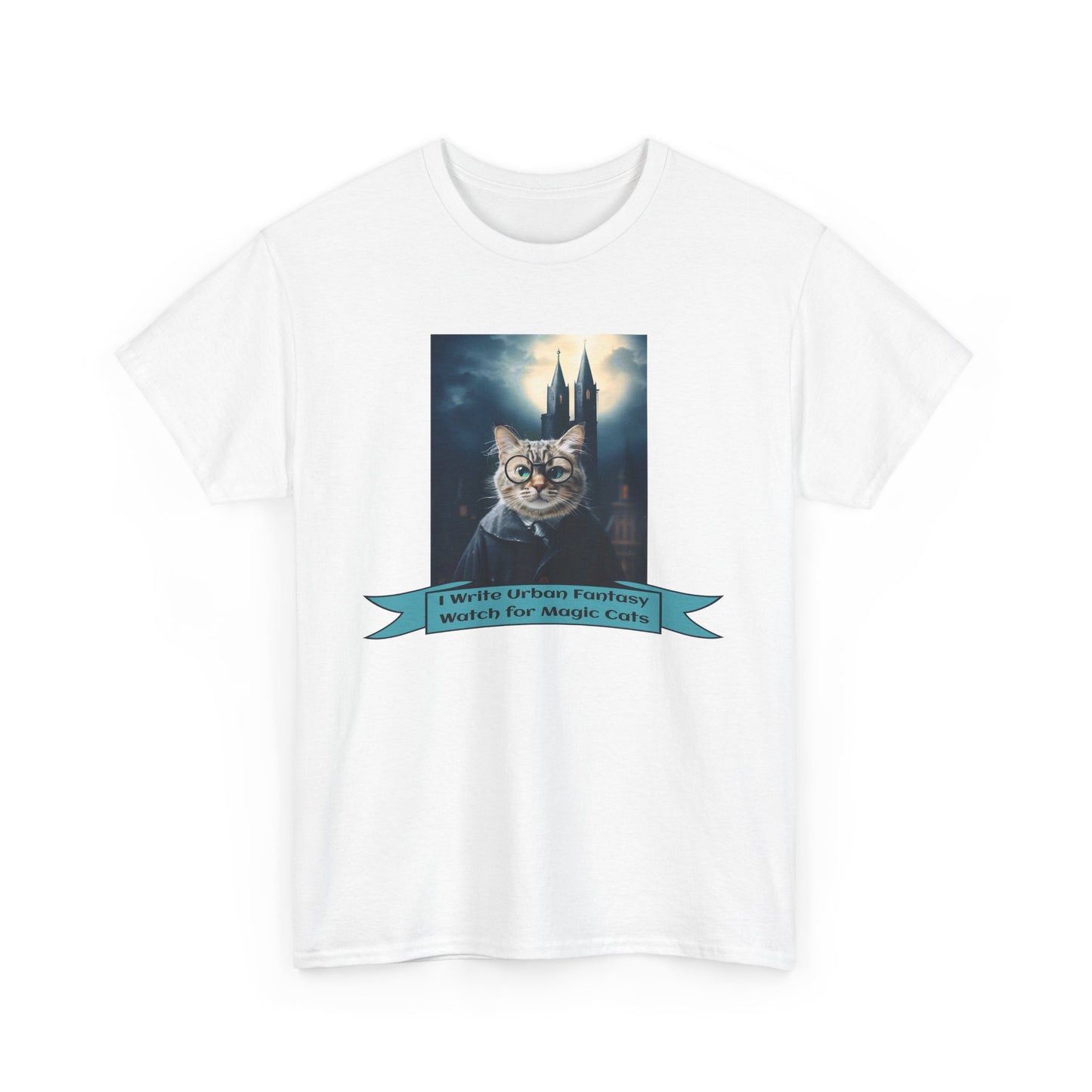 Magic Cats Unisex Heavy Cotton Tee - Whimsical Cat Design for Animal Lovers