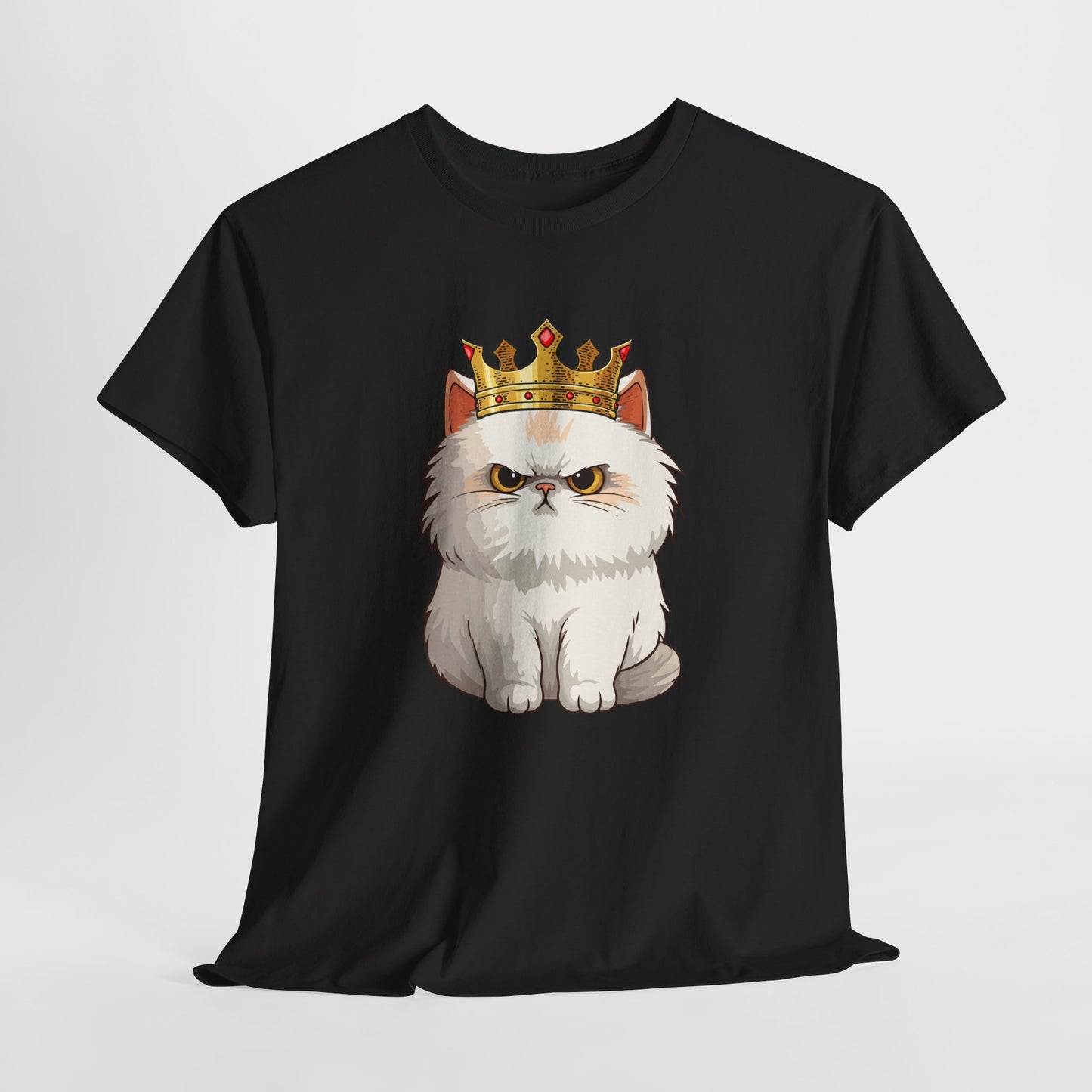 Royal Cat Unisex Heavy Cotton Tee - Perfect for Cat Lovers