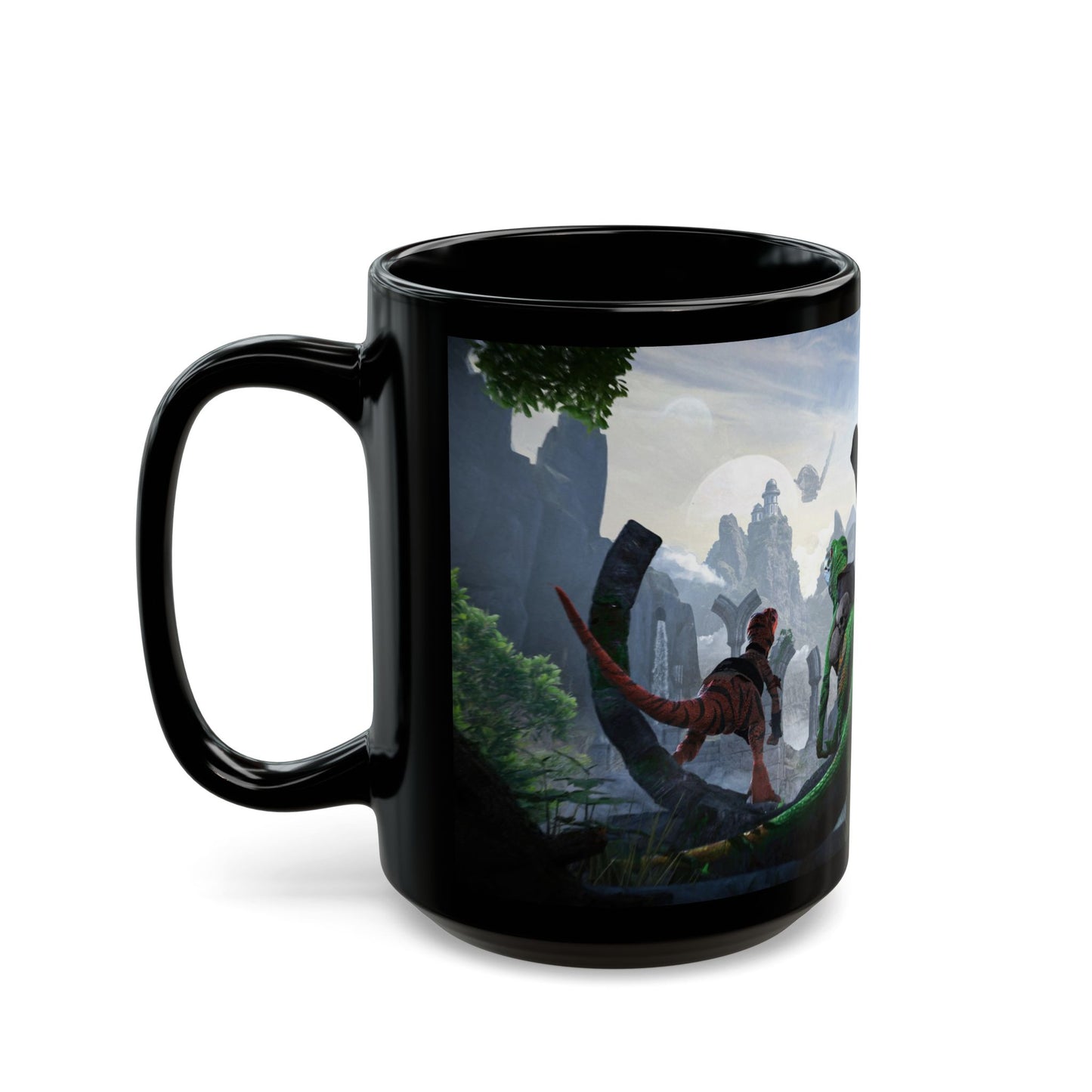Black Mug | Secret of the Ombax | Coffee Lover Gift, Unique Mug, Epic Books, Fantasy Art, Reading Mug