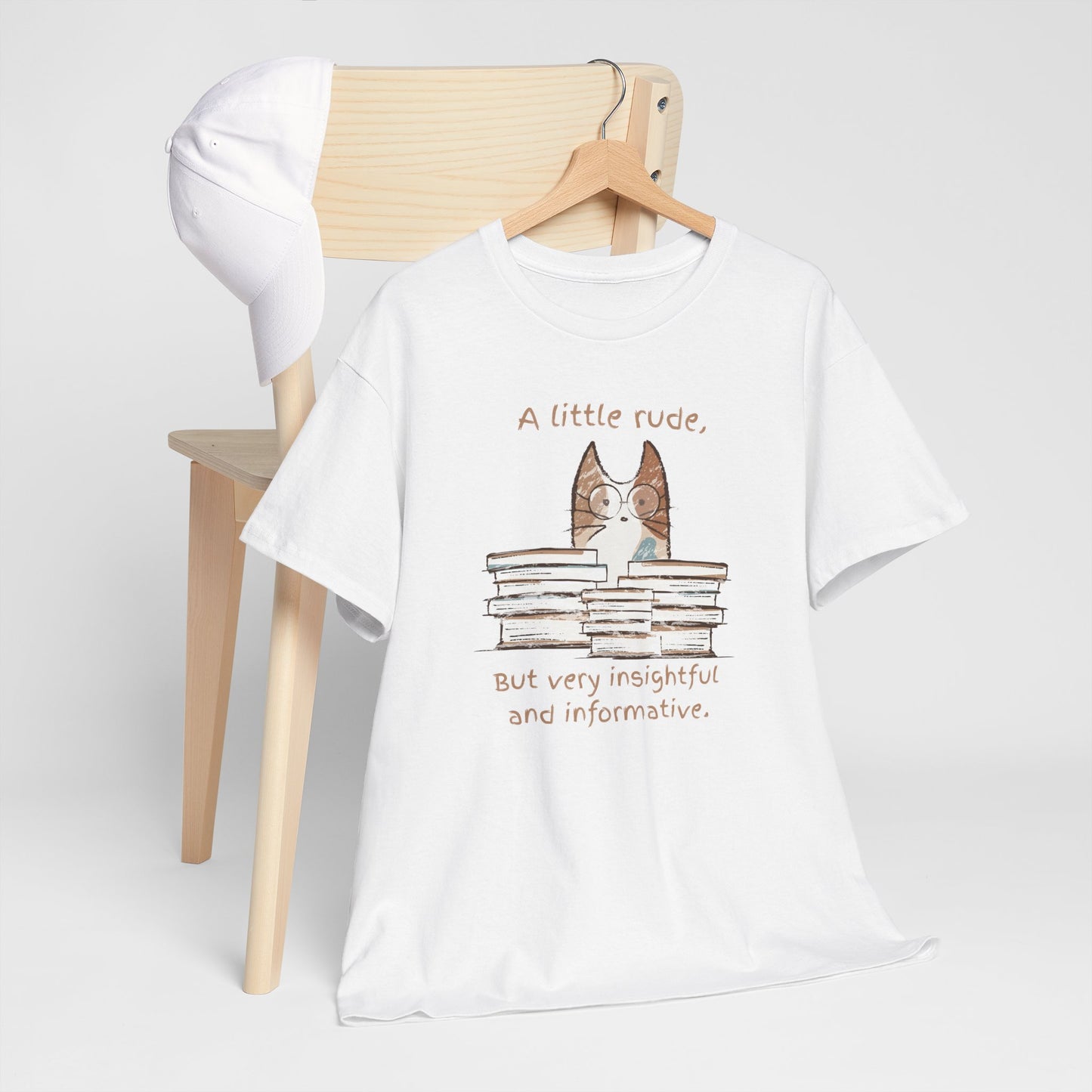 Insightful Rude Quote Tee, Unisex Cotton Tee, Quirky Book Lover Shirt, Funny Gift for Readers, Literary Humor Apparel