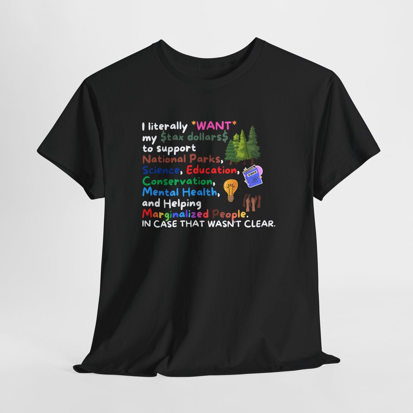 Supportive Unisex Heavy Cotton Tee - Eco & Mental Health Advocacy