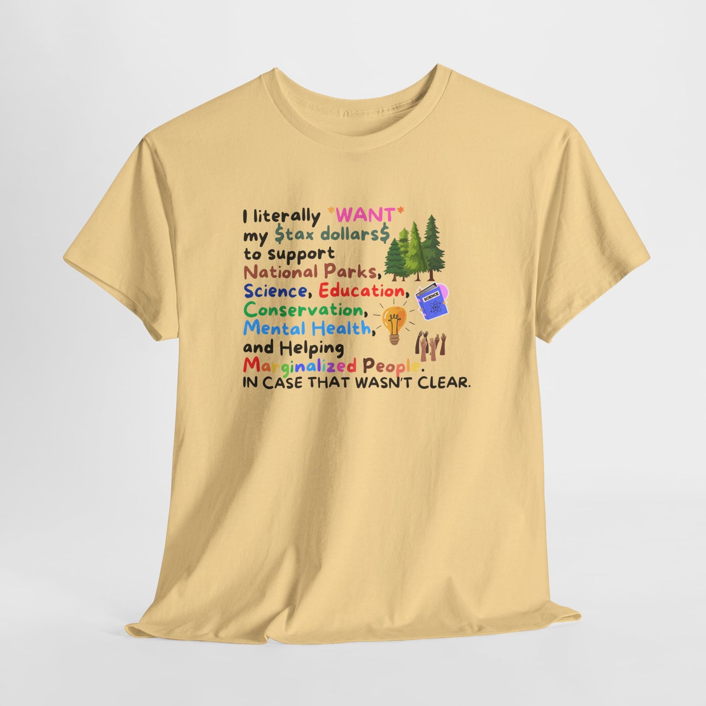 Supportive Message Unisex Heavy Cotton Tee - Conservation & Mental Health Awareness