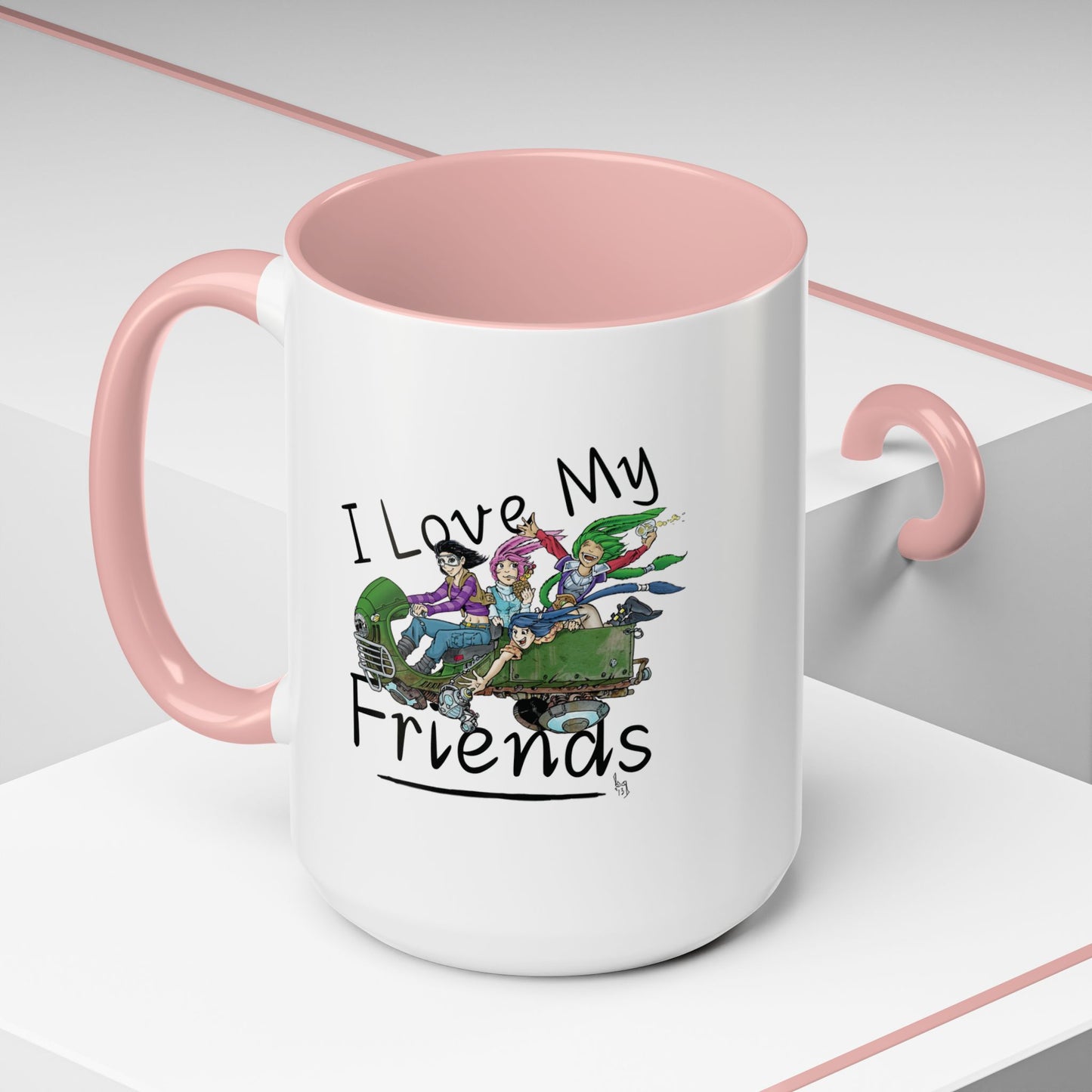 Mug - I Love My Friends Featuring Art by Bryon Gibson