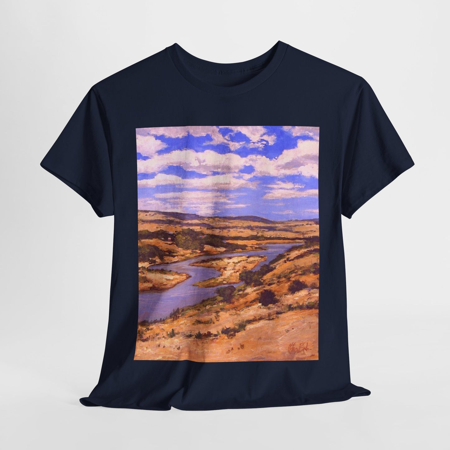 Serene Landscape Unisex Heavy Cotton Tee – Perfect for Nature Lovers