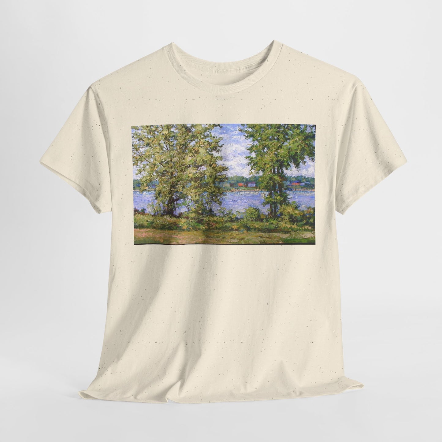 Stylish Unisex Heavy Cotton Tee with Nature Print - Perfect for Casual Wear and Outdoor Adventures