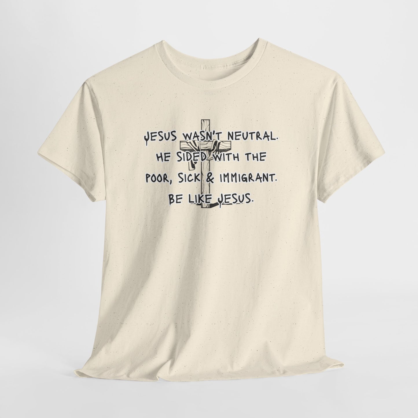 Unisex Heavy Cotton Tee - "Be Like Jesus" Inspirational Message Tee