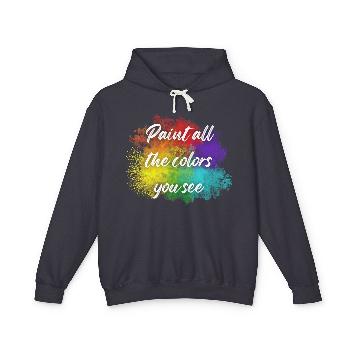 Colorful Artistic Hooded Sweatshirt - Inspirational Gift, Unisex Pullover, Cozy Layer for Art Lovers, Birthday, Casual Wear, Pastel Design
