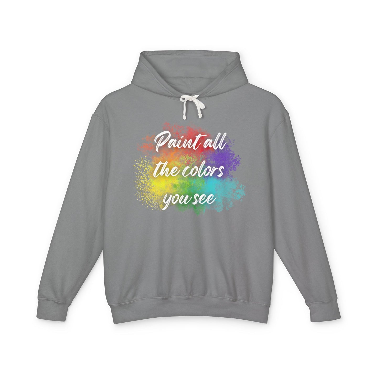 Colorful Artistic Hooded Sweatshirt - Inspirational Gift, Unisex Pullover, Cozy Layer for Art Lovers, Birthday, Casual Wear, Pastel Design