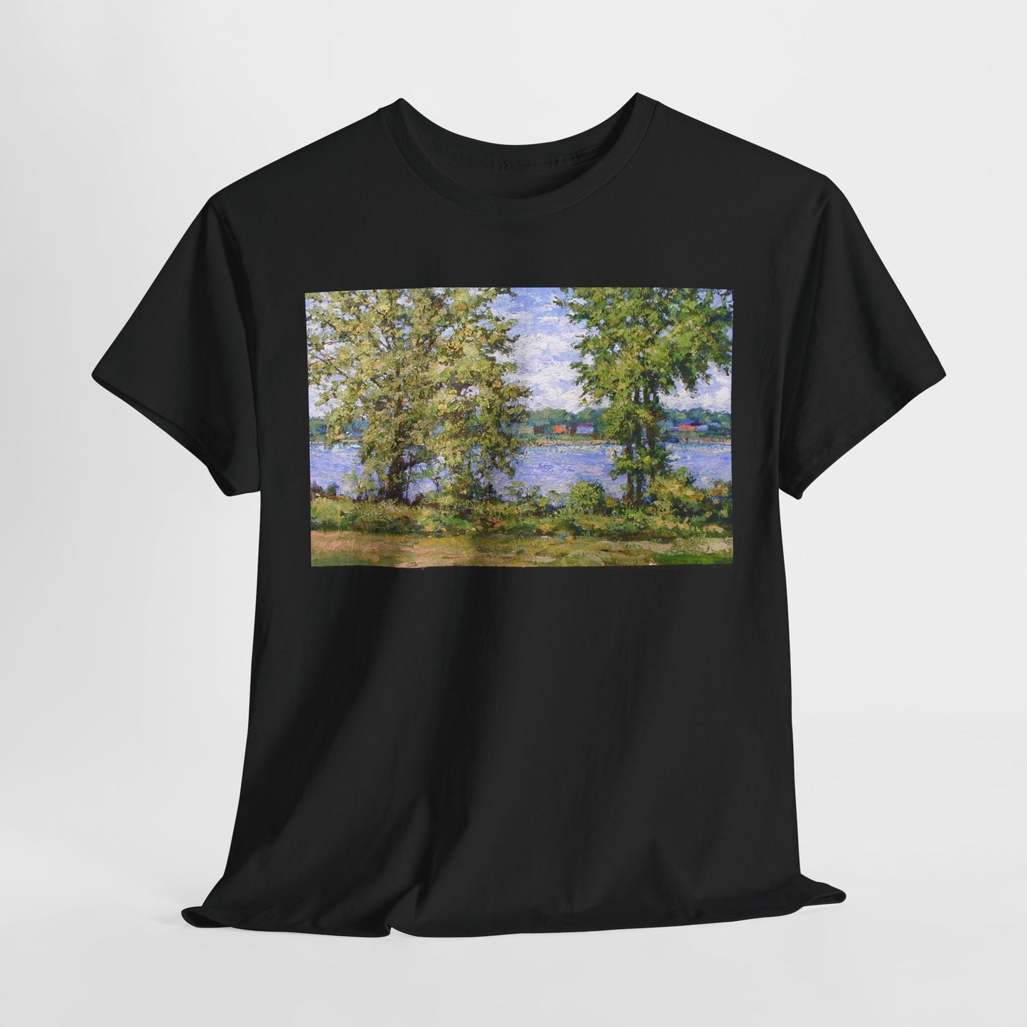 Stylish Unisex Heavy Cotton Tee with Nature Print - Perfect for Casual Wear and Outdoor Adventures
