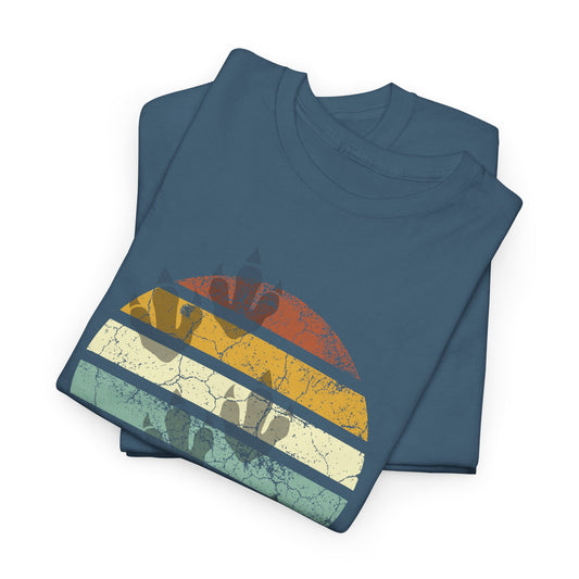 Vintage-Inspired Nature Tee with Earthy Stripes, Unisex Cotton Shirt, Eco-Friendly Gift, Casual Wear, Summer Style, Outdoor Adventure