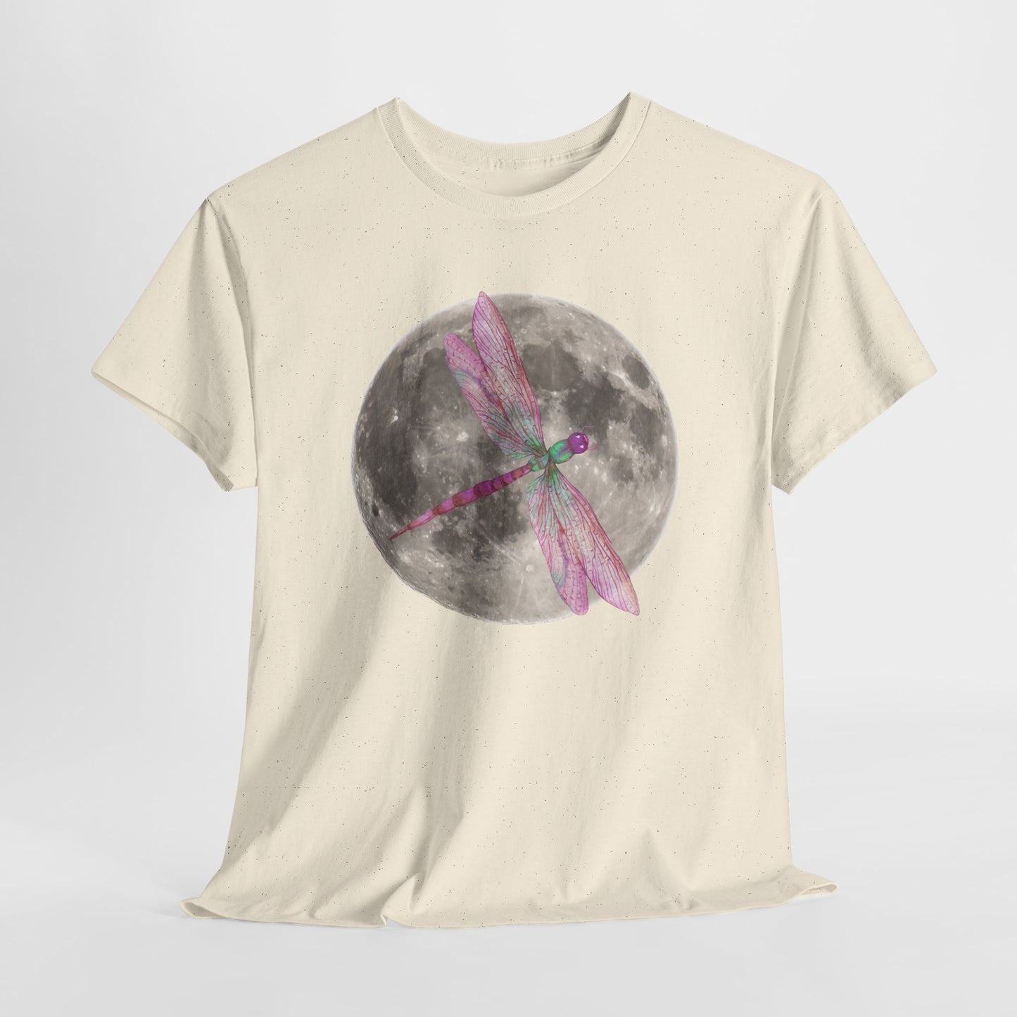 Moonlight Dragonfly Tee, Enchanted Nature Shirt for Dreamers, Boho Style Gift, Celestial Gifts, Casual Everyday Wear