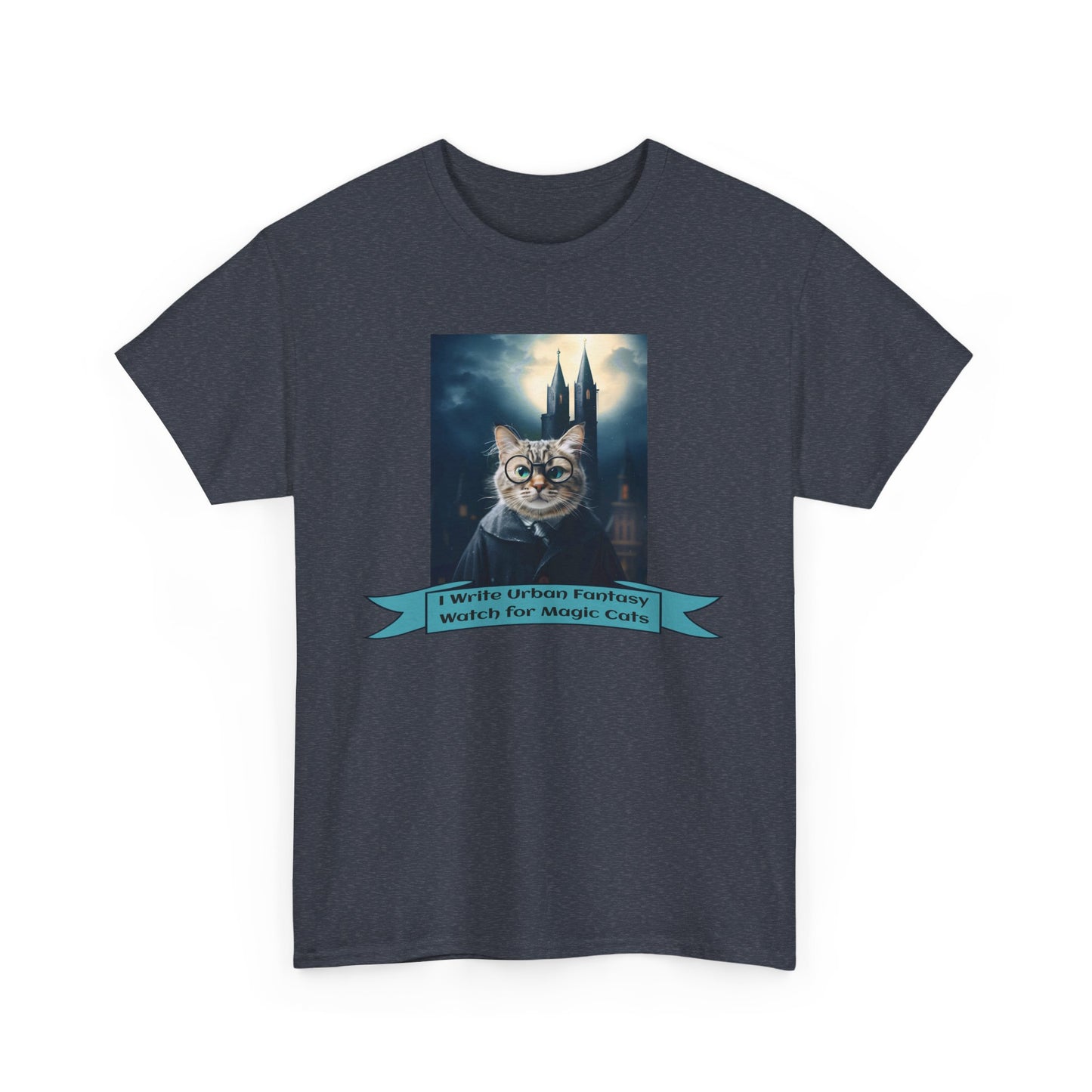 Magic Cats Unisex Heavy Cotton Tee - Whimsical Cat Design for Animal Lovers