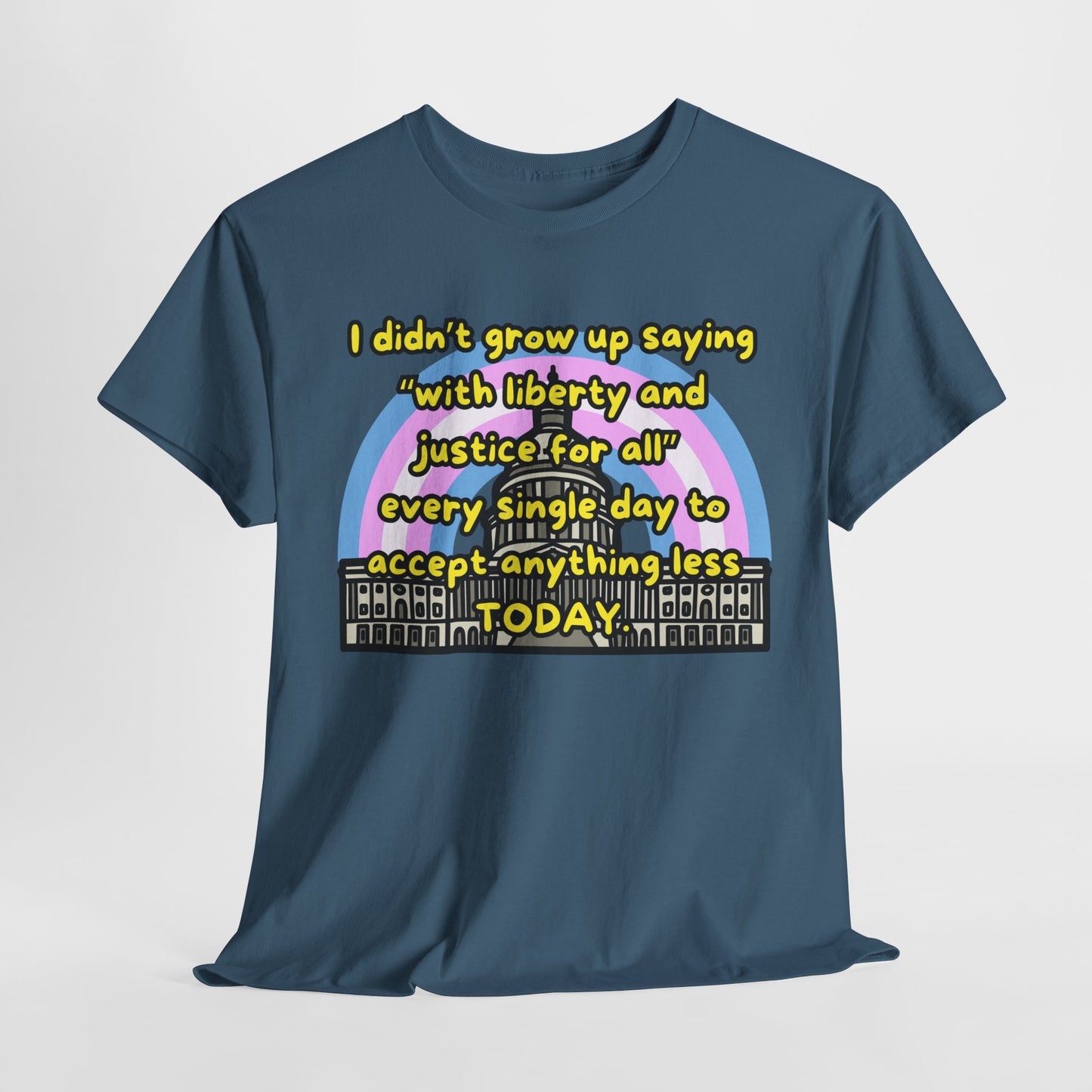 Empowerment Quote Unisex Heavy Cotton Tee - Liberty & Justice for All