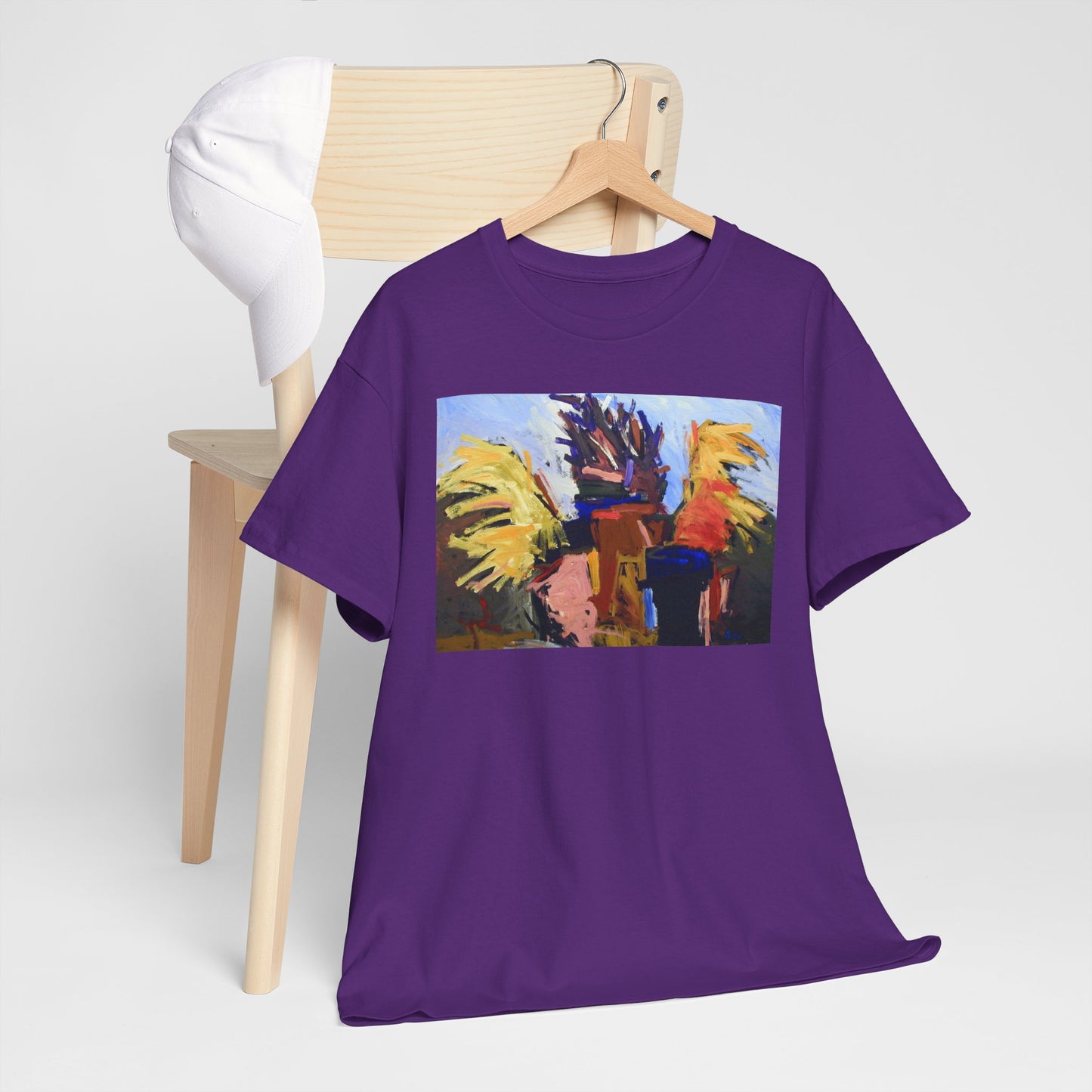 Artistic Unisex Heavy Cotton Tee – Vibrant Colorful Design for Creative Souls