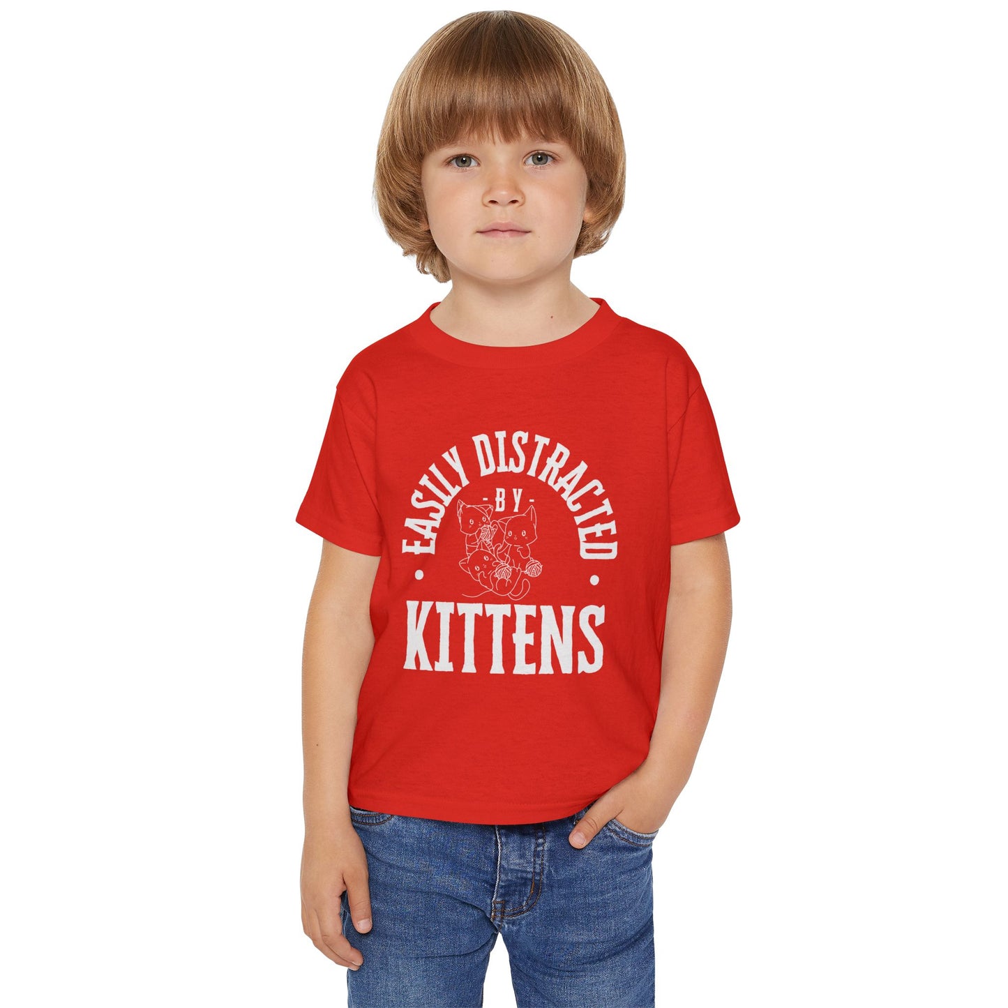 Toddler T-shirt - Easily Distracted by Kittens Design