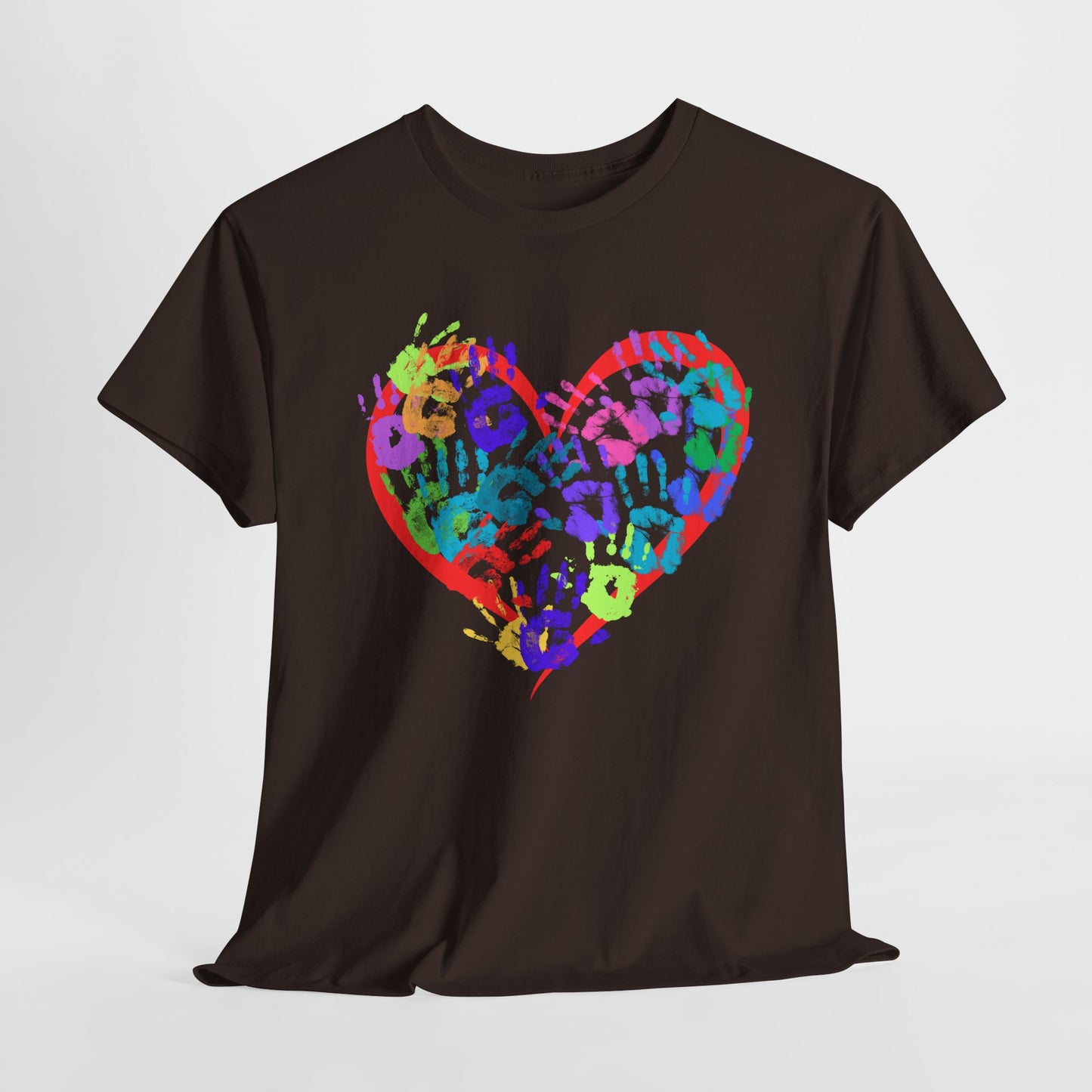 Colorful Heart Unisex Heavy Cotton Tee - Perfect for Valentine's Day & Everyday Love