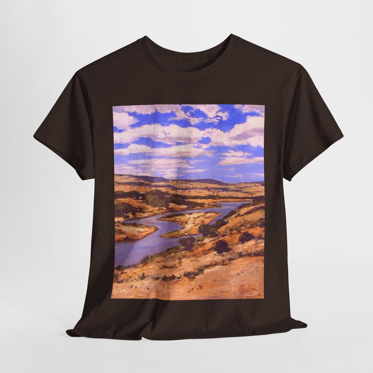 Serene Landscape Unisex Heavy Cotton Tee – Perfect for Nature Lovers