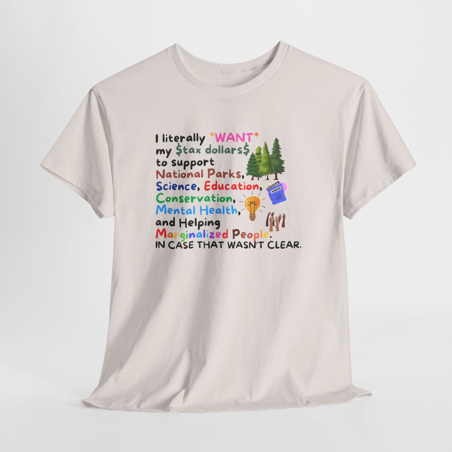 Supportive Message Unisex Heavy Cotton Tee - Conservation & Mental Health Awareness
