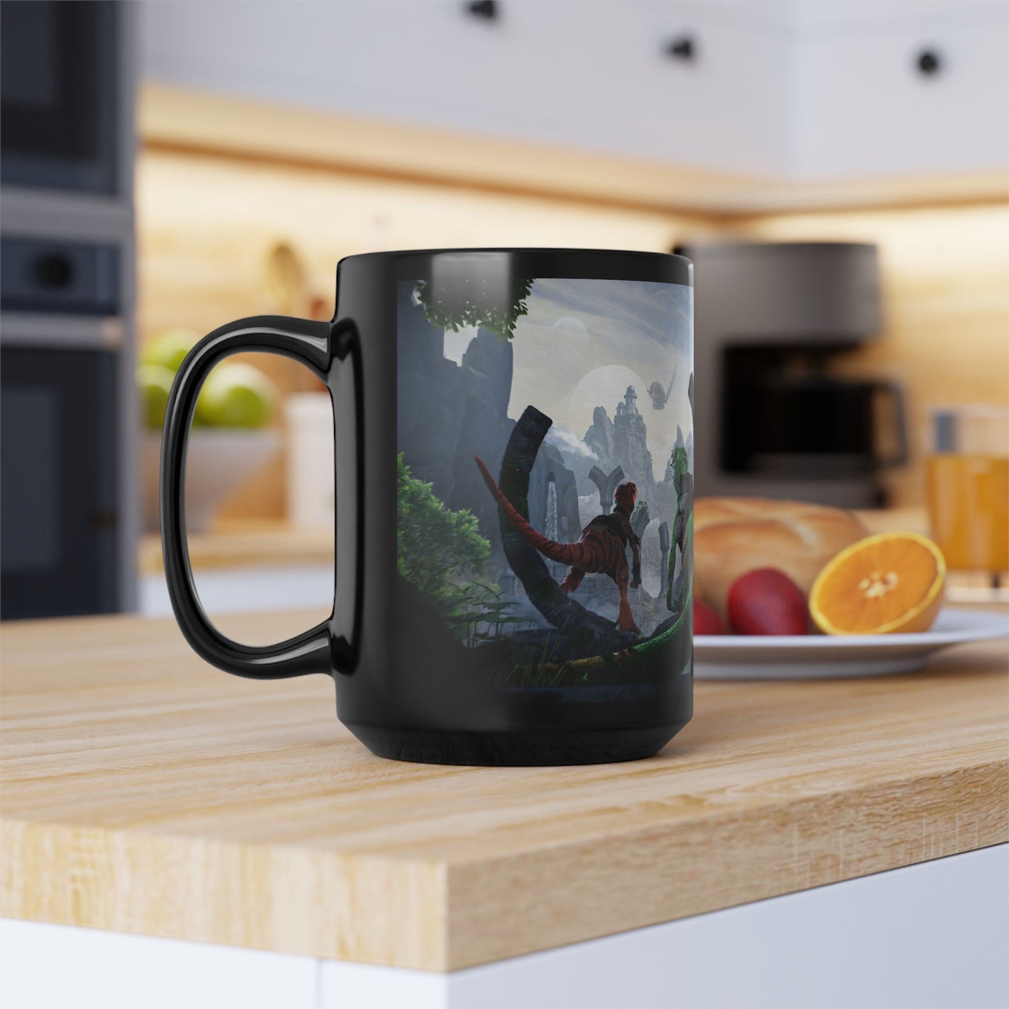 Black Mug | Secret of the Ombax | Coffee Lover Gift, Unique Mug, Epic Books, Fantasy Art, Reading Mug
