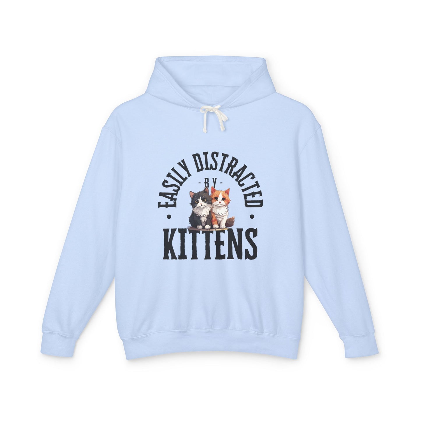 Easily Distracted Kittens Unisex Hoodie, Cute Cat Apparel, Cozy Sweatshirts for Cat Lovers, Gift for Pet Owners, Funny Animal Sweatshirt