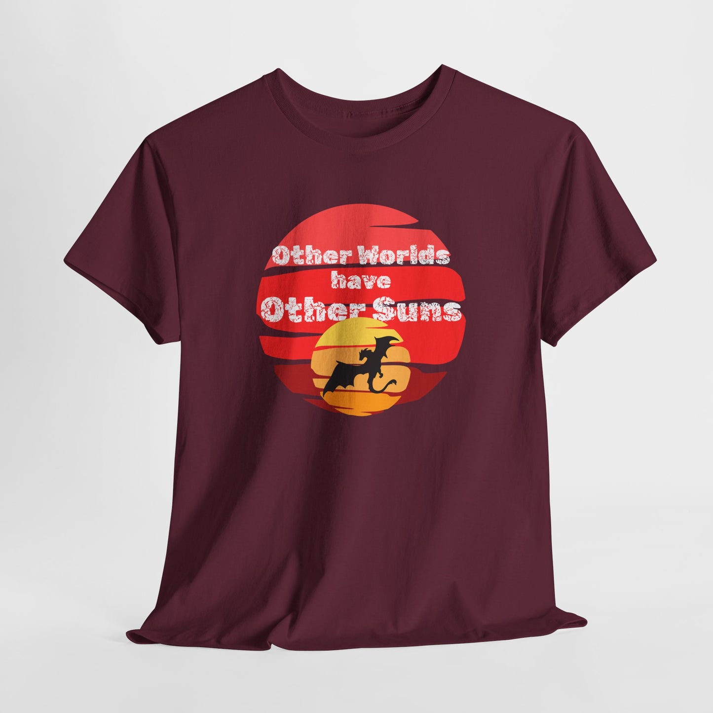 Other Worlds Have Other Suns Unisex Heavy Cotton Tee - Adventure and Space Vibe