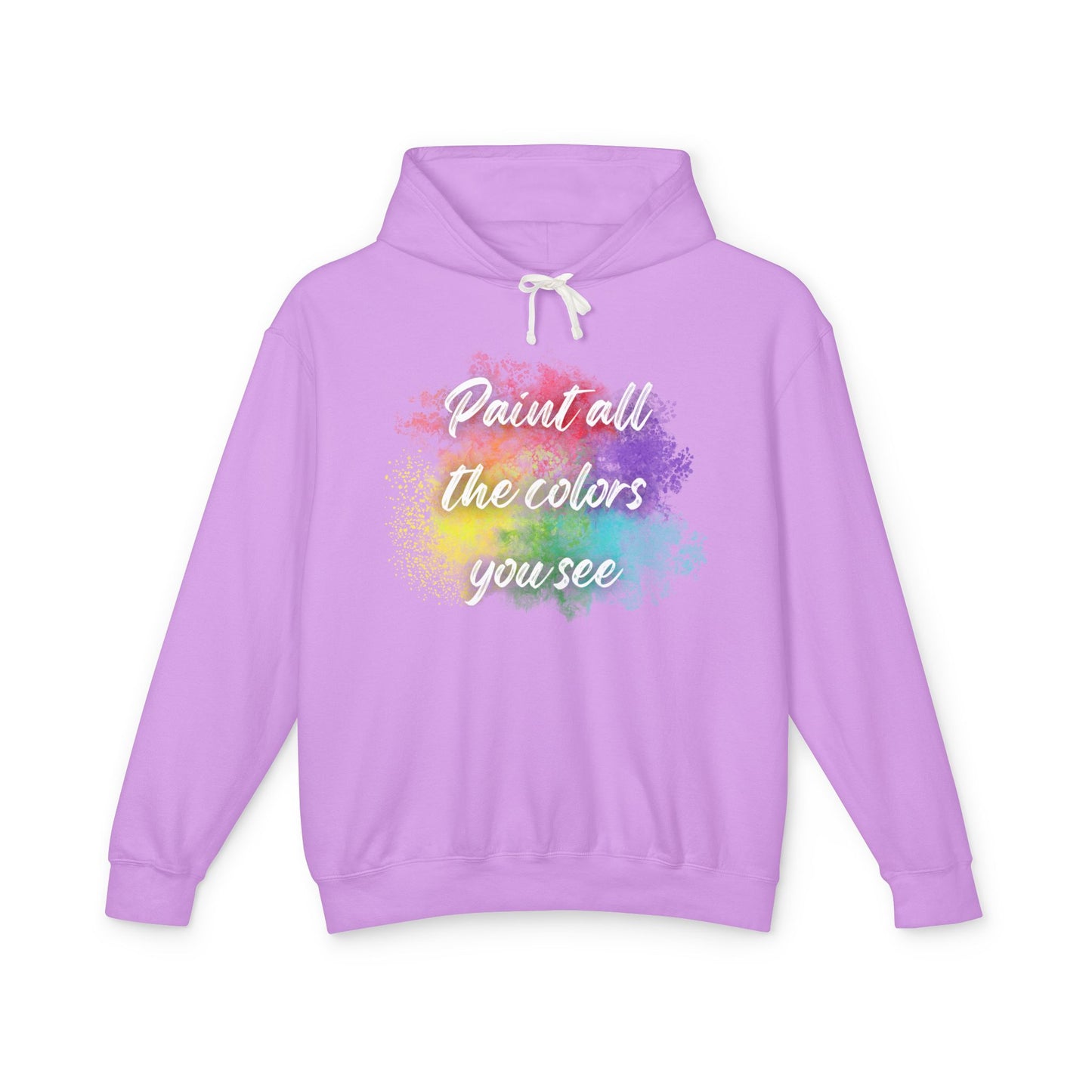 Colorful Artistic Hooded Sweatshirt - Inspirational Gift, Unisex Pullover, Cozy Layer for Art Lovers, Birthday, Casual Wear, Pastel Design