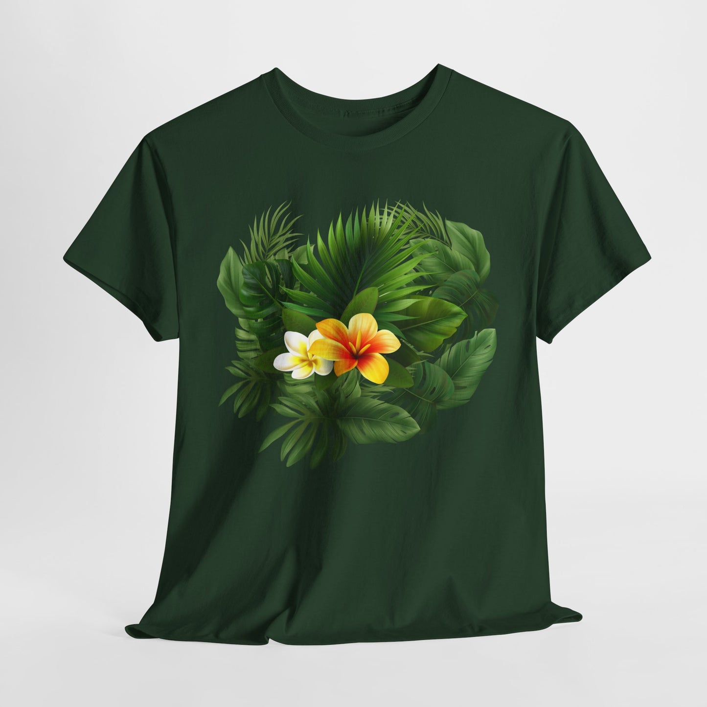 Tropical Floral Tee, Perfect Summer Vacation Shirt, Casual Outfit, Gift for Nature Lovers, Beach Day Essential, Eco-friendly Tee
