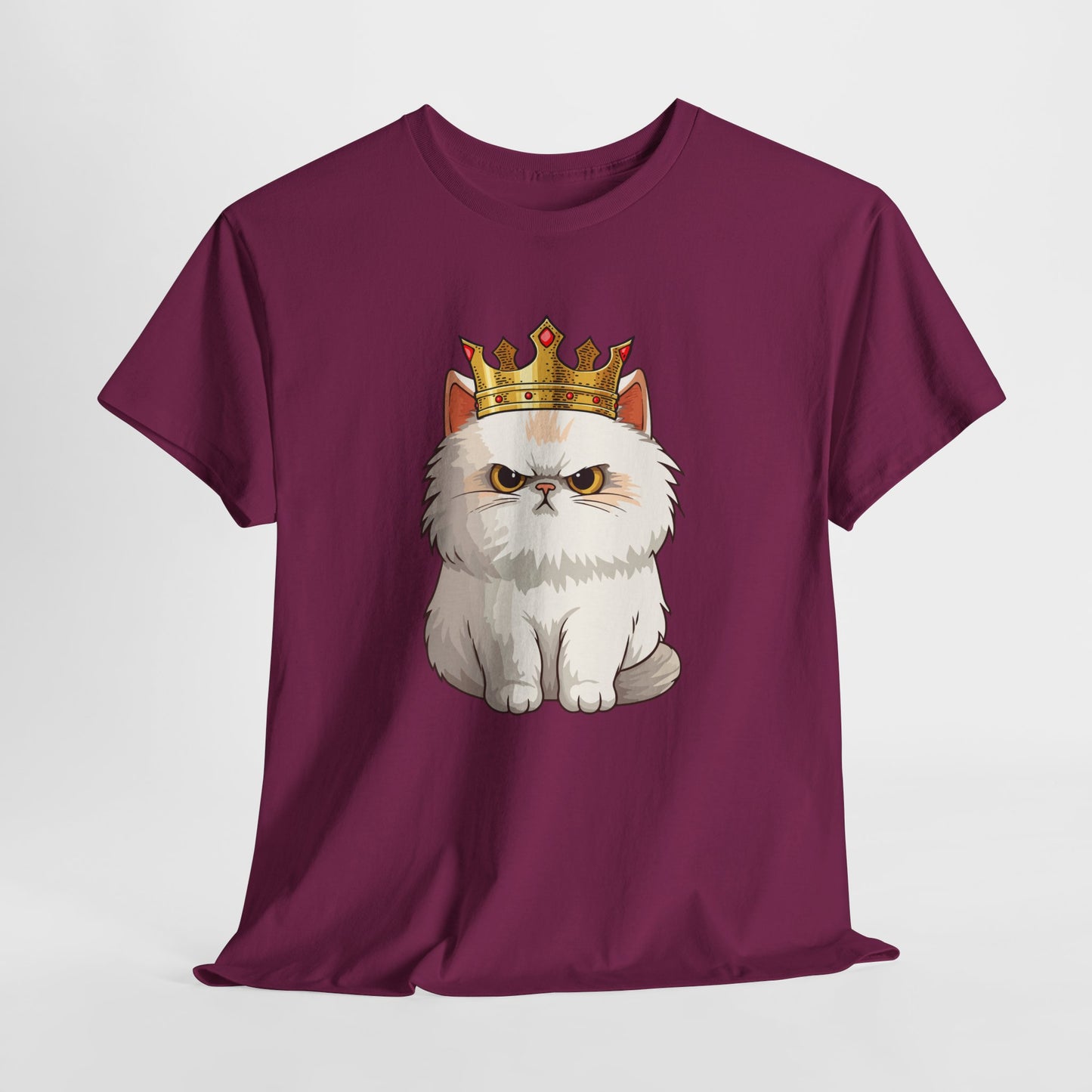 Royal Cat Unisex Heavy Cotton Tee - Perfect for Cat Lovers