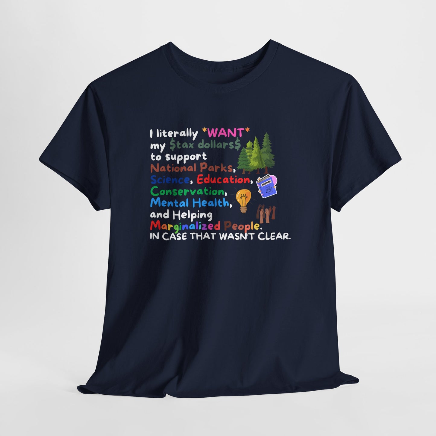 Supportive Unisex Heavy Cotton Tee - Eco & Mental Health Advocacy