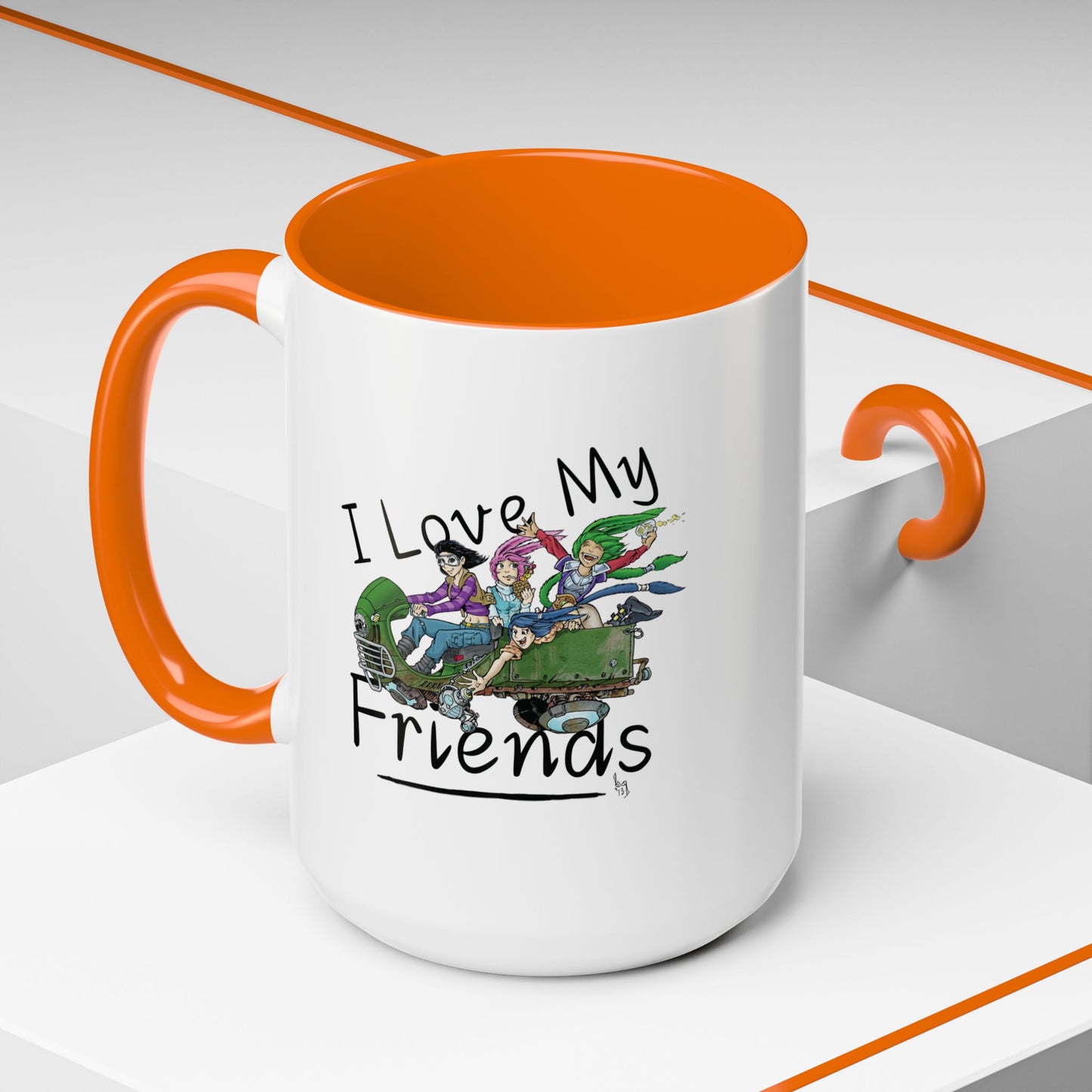 Mug - I Love My Friends Featuring Art by Bryon Gibson