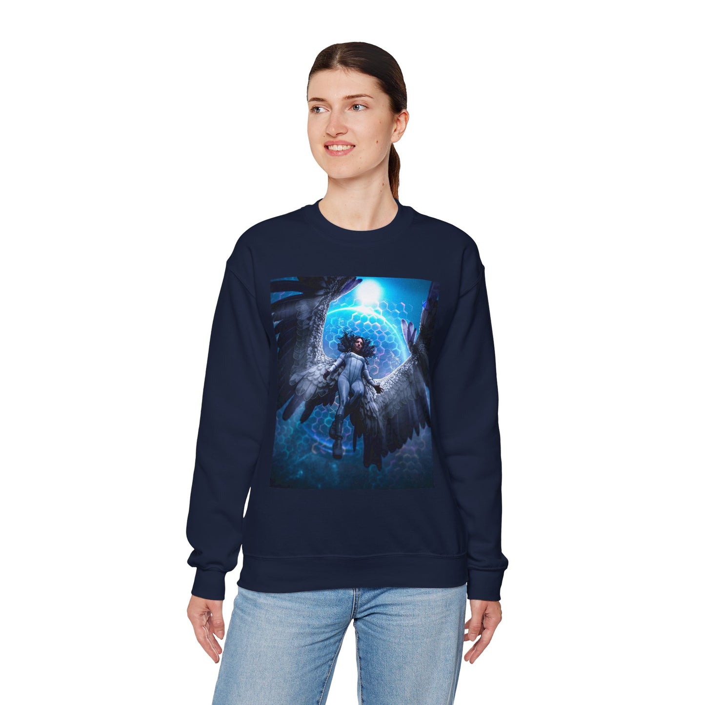 Dawn in Flight - Crewneck Sweatshirt, Cozy Unisex Apparel, Perfect Gift for Dreamers, Spiritual Comfort, Everyday Wear