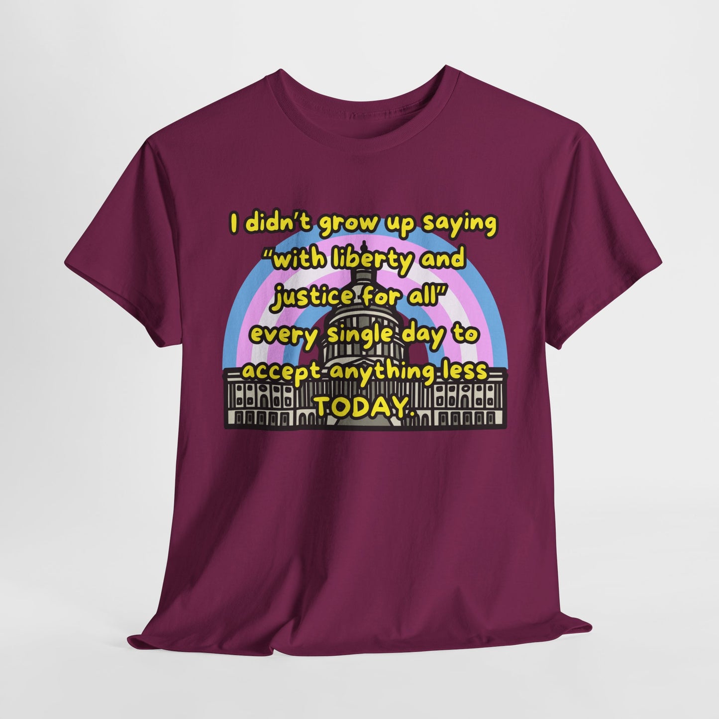 Empowerment Quote Unisex Heavy Cotton Tee - Liberty & Justice for All