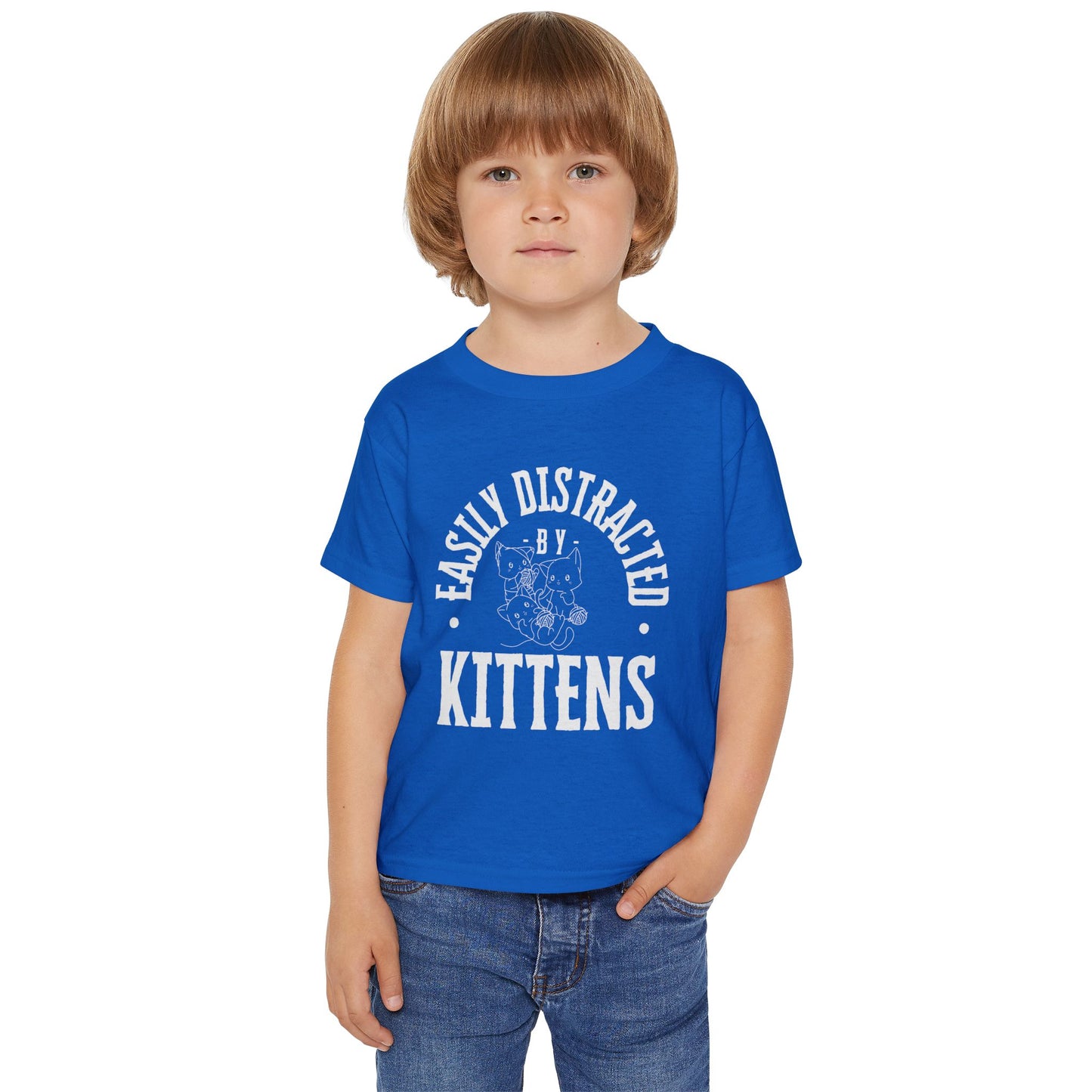 Toddler T-shirt - Easily Distracted by Kittens Design
