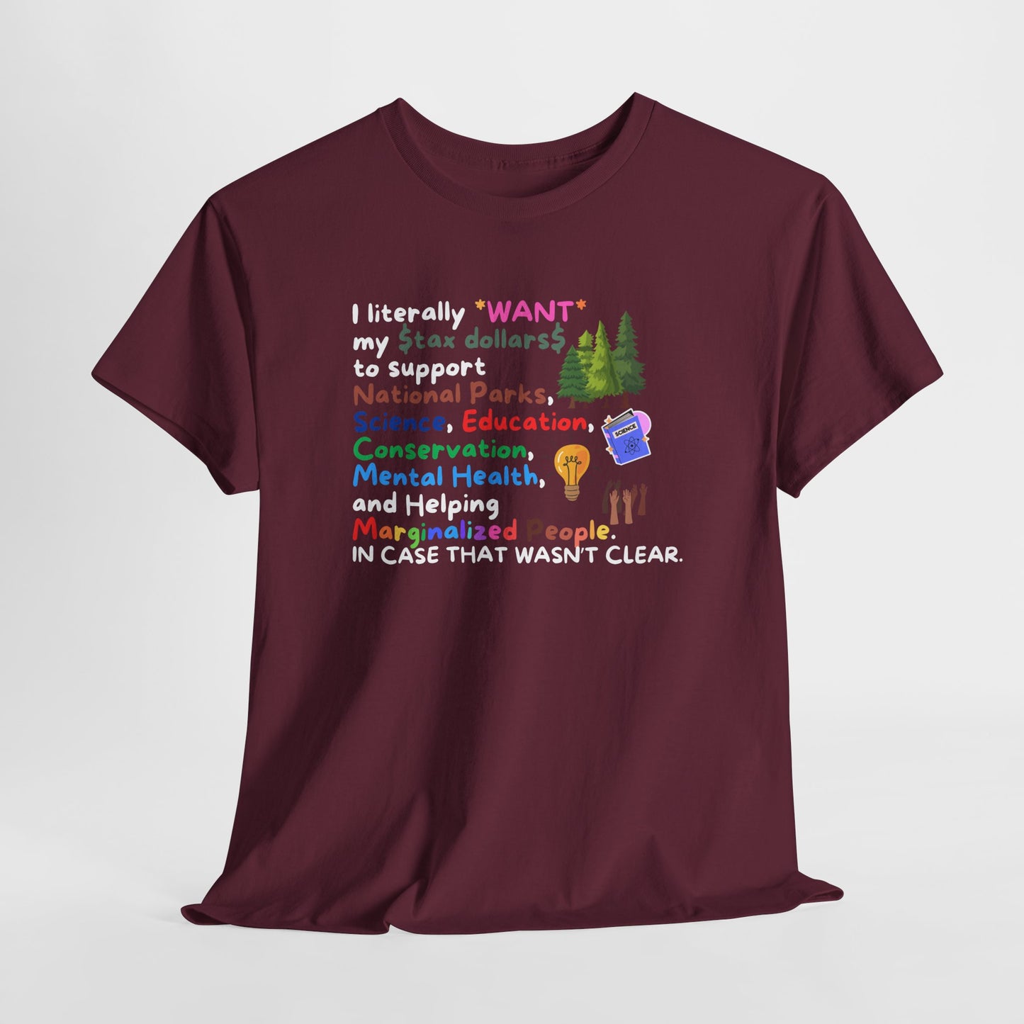 Supportive Unisex Heavy Cotton Tee - Eco & Mental Health Advocacy
