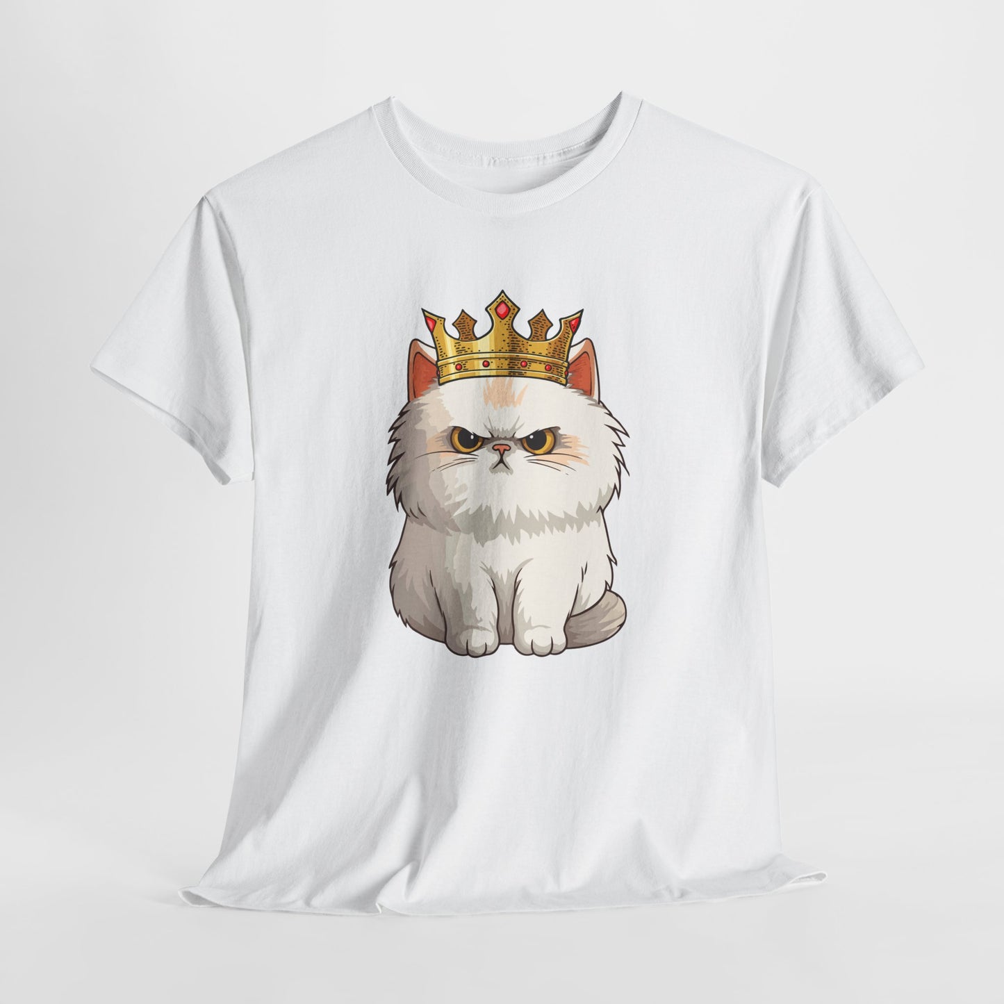 Royal Cat Unisex Heavy Cotton Tee - Perfect for Cat Lovers