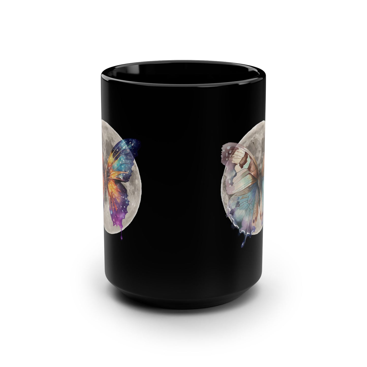 Enchanting Butterfly Moon Mug, 15oz, Celestial Coffee Cup, Gift for Nature Lovers, Magical Home Decor, Butterfly Artwork