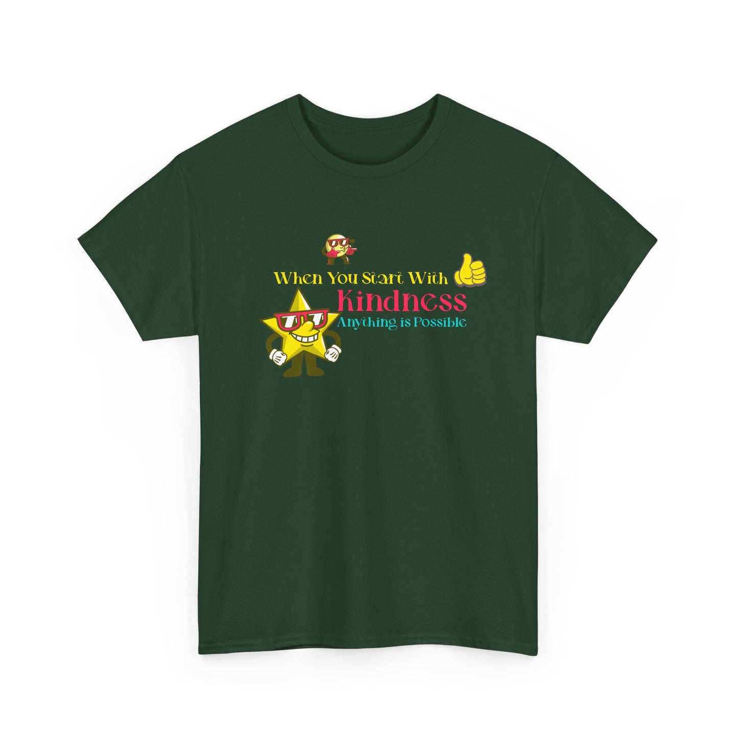 Kindness Matters Unisex Heavy Cotton Tee - Positive Message Tee for Everyday Inspiration
