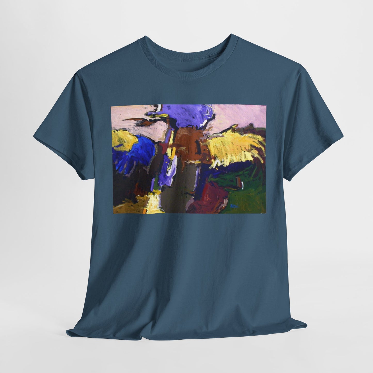 Abstract Art Unisex Heavy Cotton Tee - Unique Graphic T-Shirt for Art Lovers