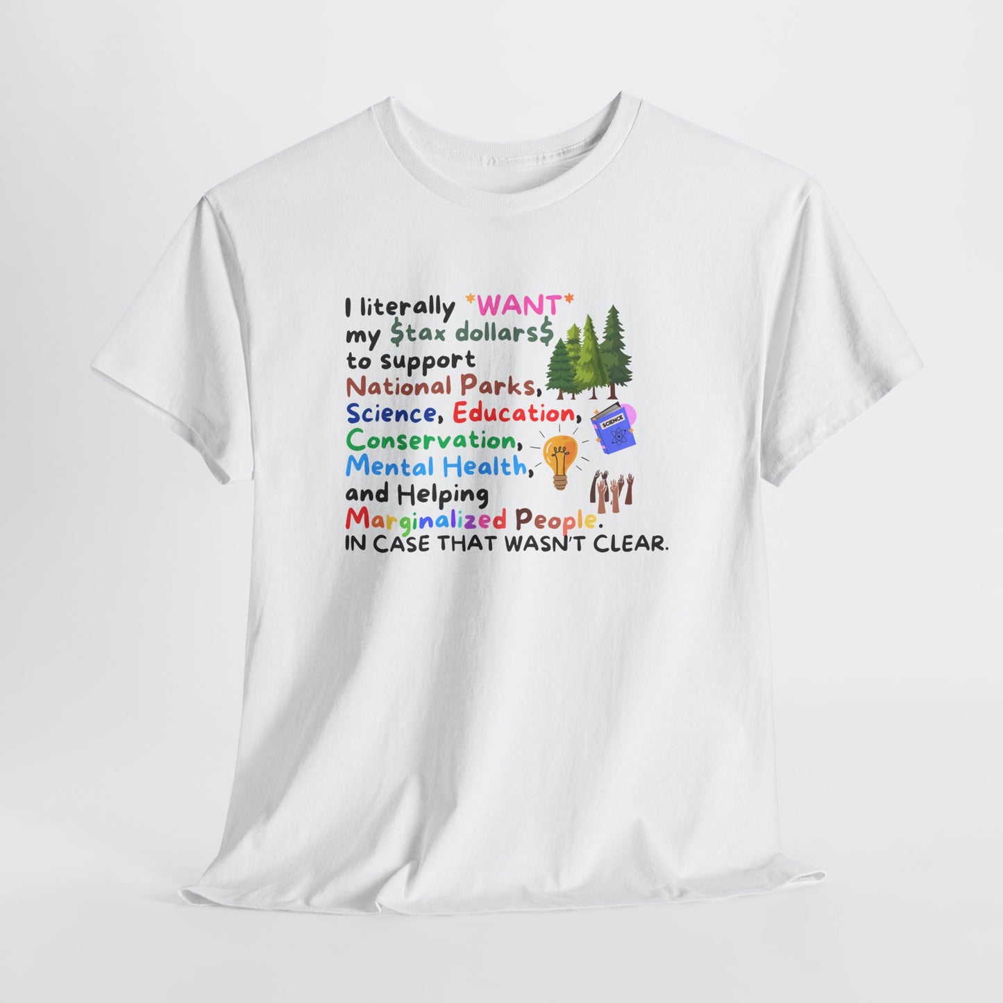 Supportive Message Unisex Heavy Cotton Tee - Conservation & Mental Health Awareness