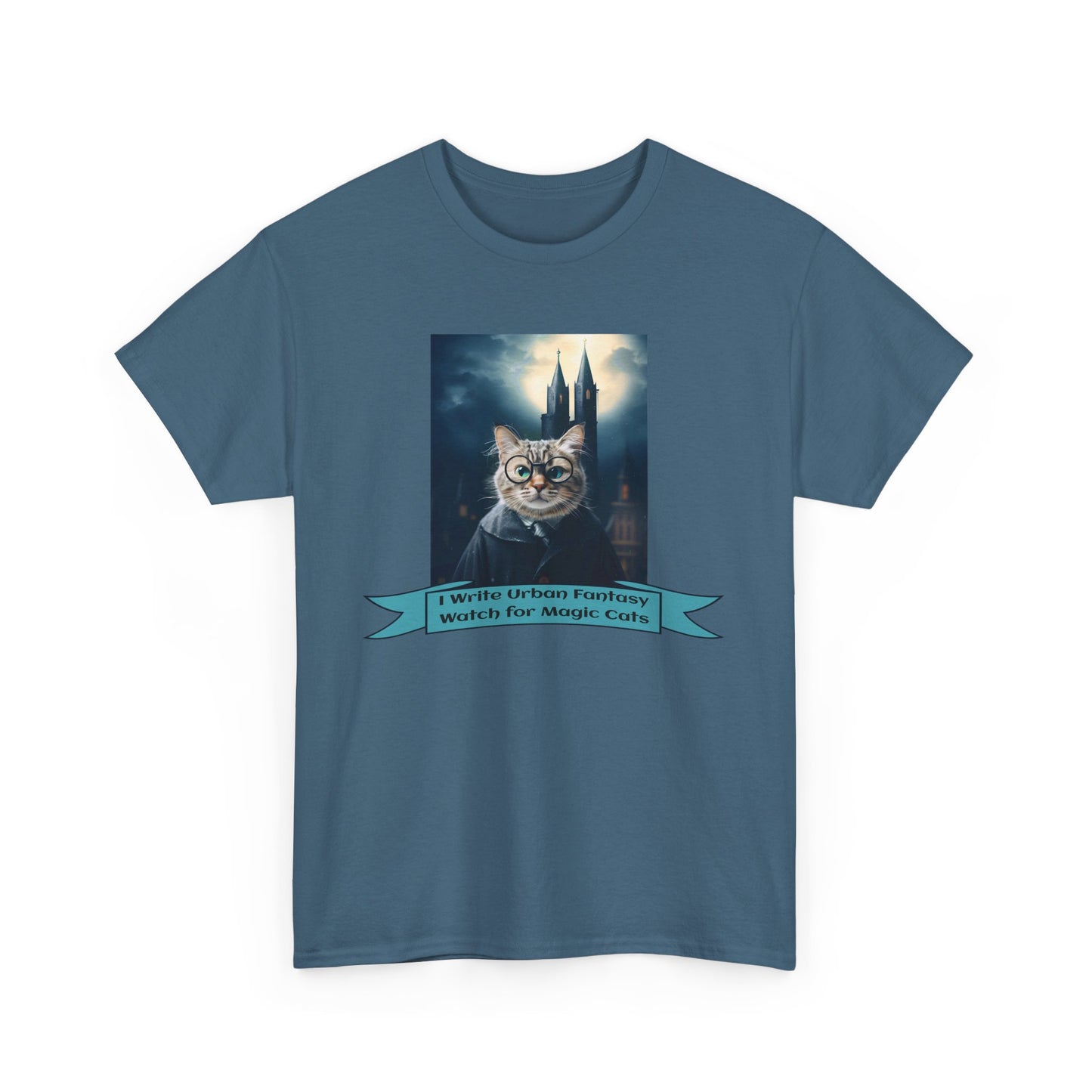 Magic Cats Unisex Heavy Cotton Tee - Whimsical Cat Design for Animal Lovers