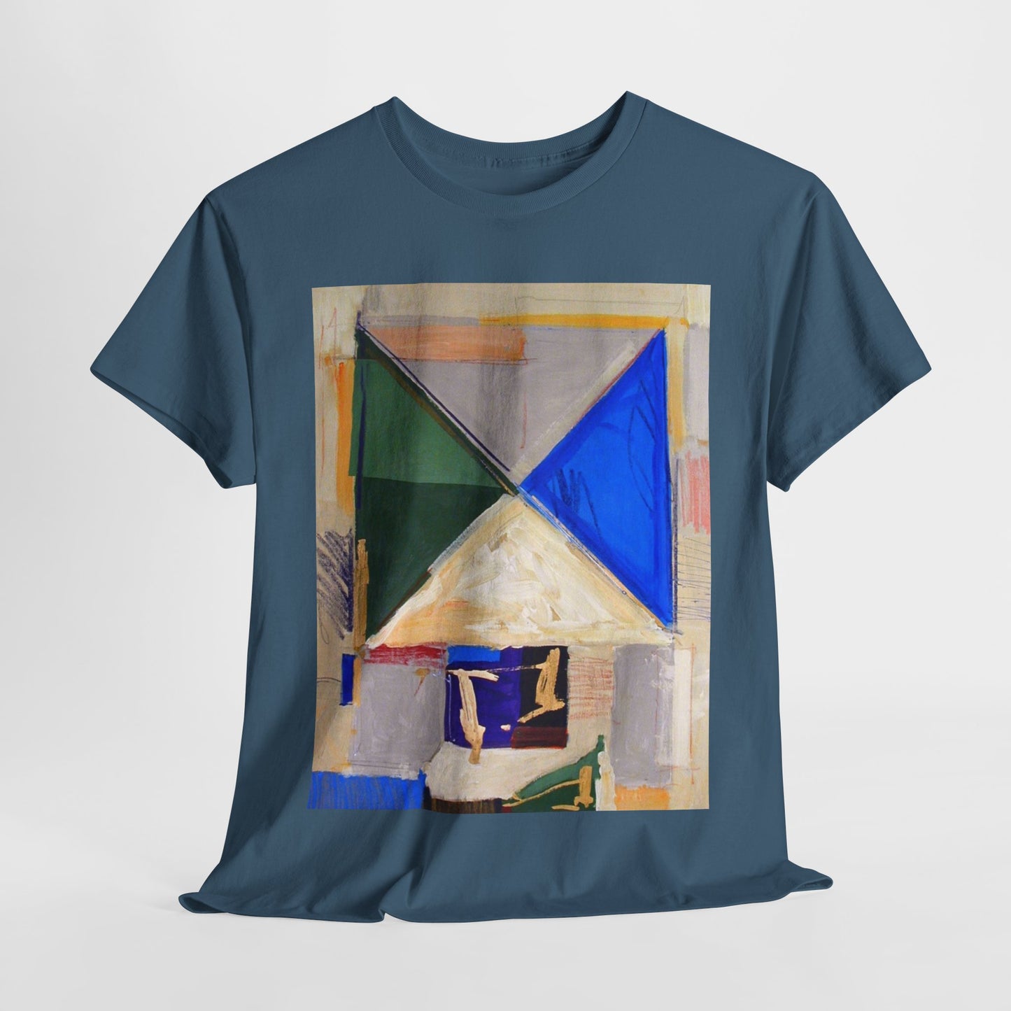 Abstract Art Unisex Heavy Cotton Tee – Bold & Colorful Design for Art Lovers