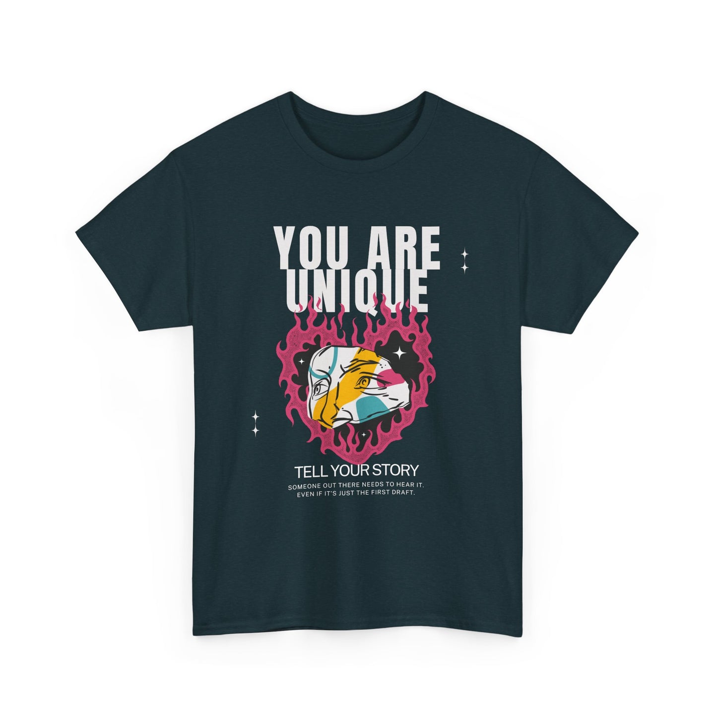 You Are Unique Unisex Heavy Cotton Tee - Empowering Graphic T-Shirt for Self-Expression