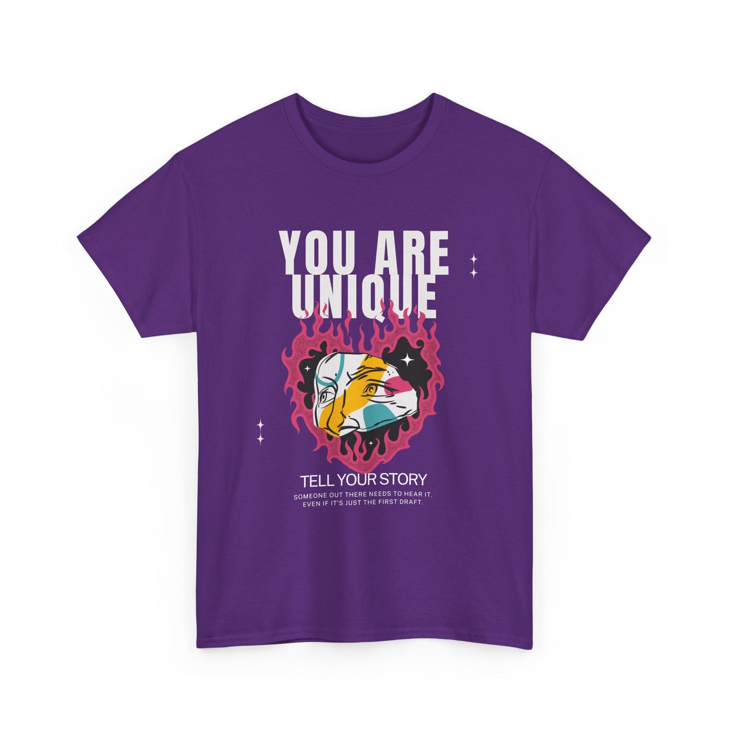 You Are Unique Unisex Heavy Cotton Tee - Empowering Graphic T-Shirt for Self-Expression
