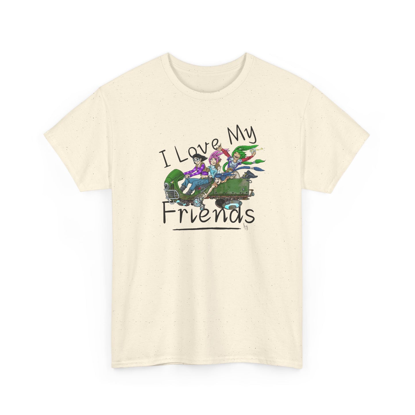 Friends Sci-Fi T-Shirt — "I Love My Friends" Cute Sci-Fi Graphic Tee