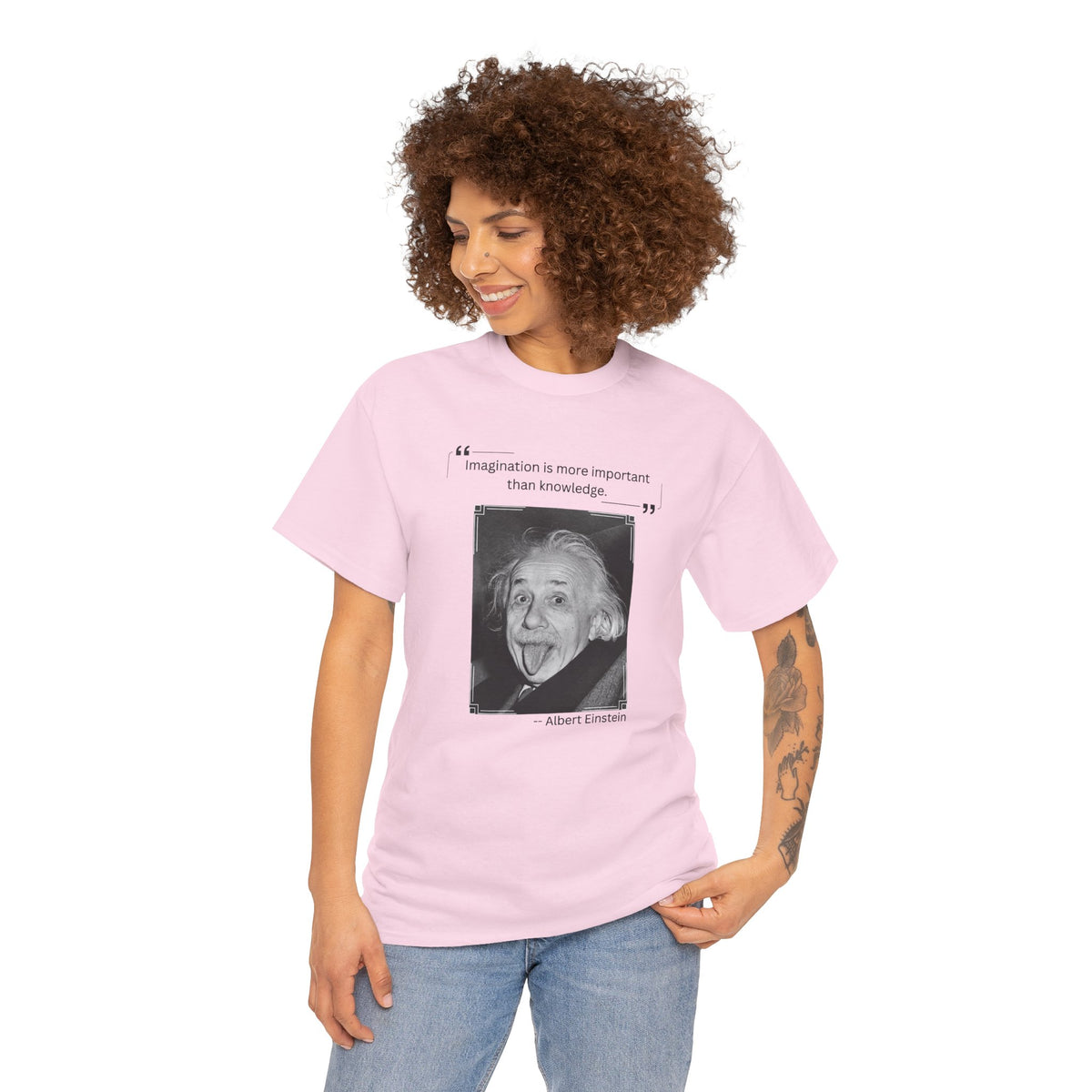 Graphic Tee - Imagination is more Important than Knowledge Quote by Albert Einstein