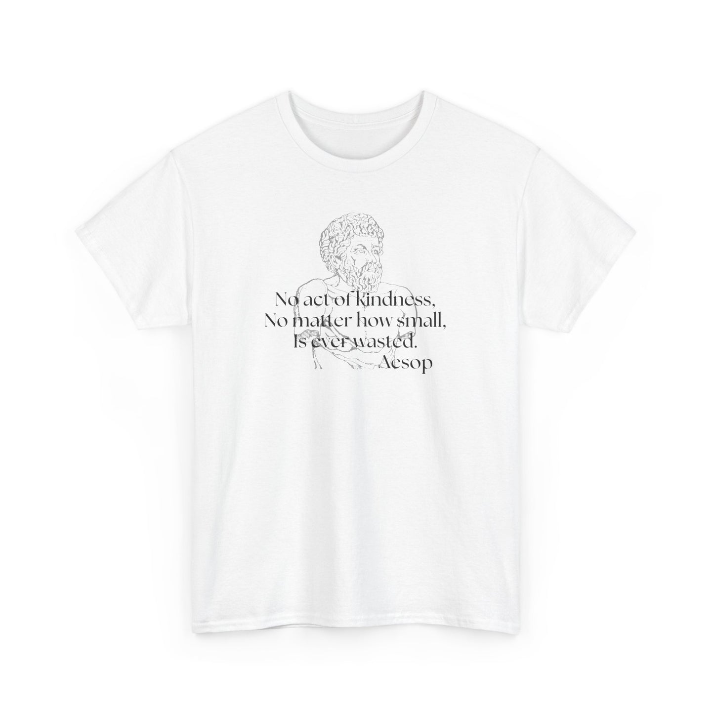 Inspirational Aesop Quote Unisex Heavy Cotton Tee - Kindness Matters