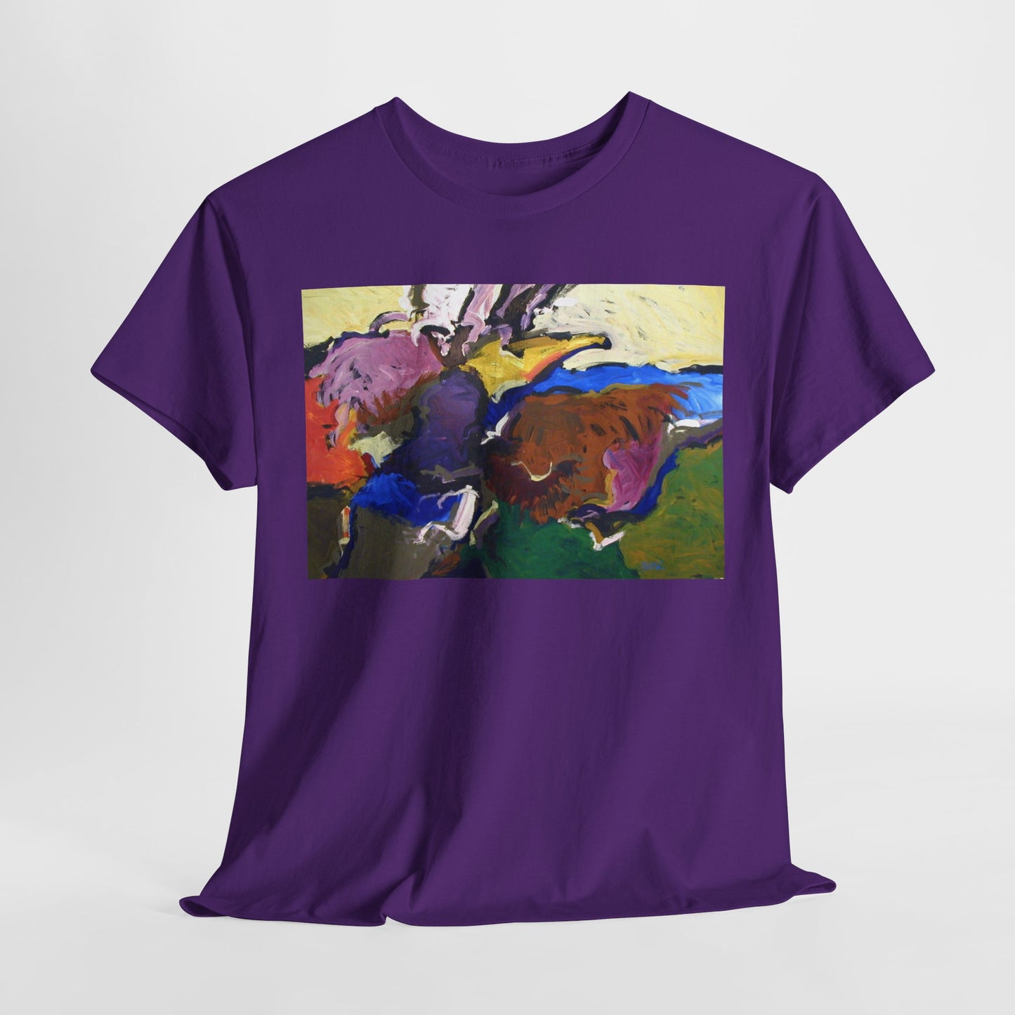 Artistic Unisex Heavy Cotton Tee - Vibrant Abstract Design