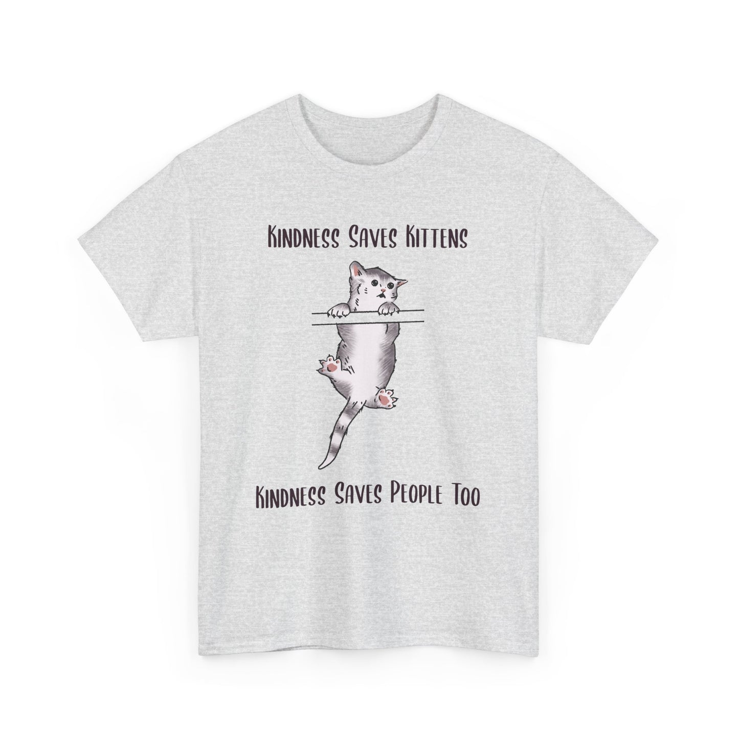 Kindness Saves Kittens Unisex Heavy Cotton Tee