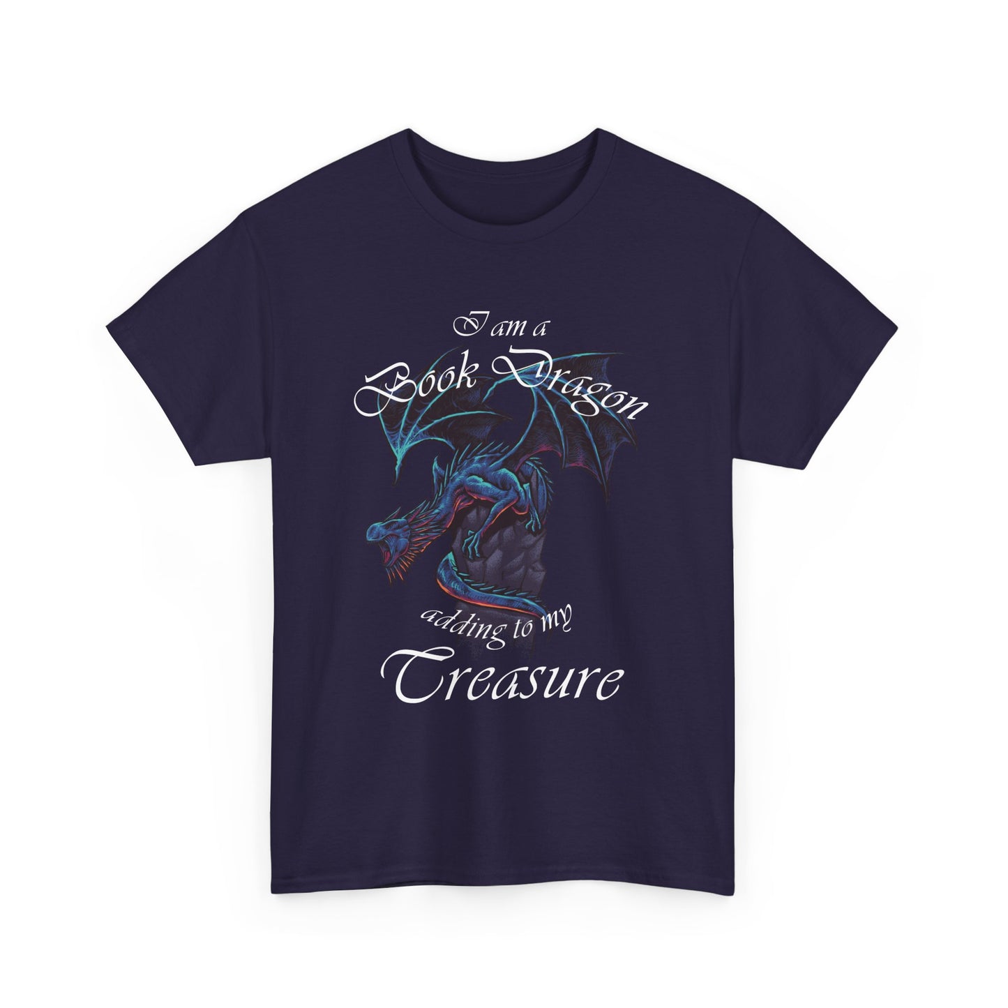Book Dragon Unisex Cotton Tee - Perfect for Readers and Fantasy Lovers