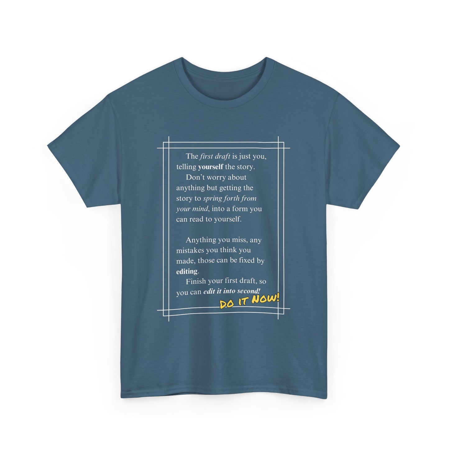 Inspirational Unisex Heavy Cotton Tee – "Do It Now!" Motivational T-Shirt
